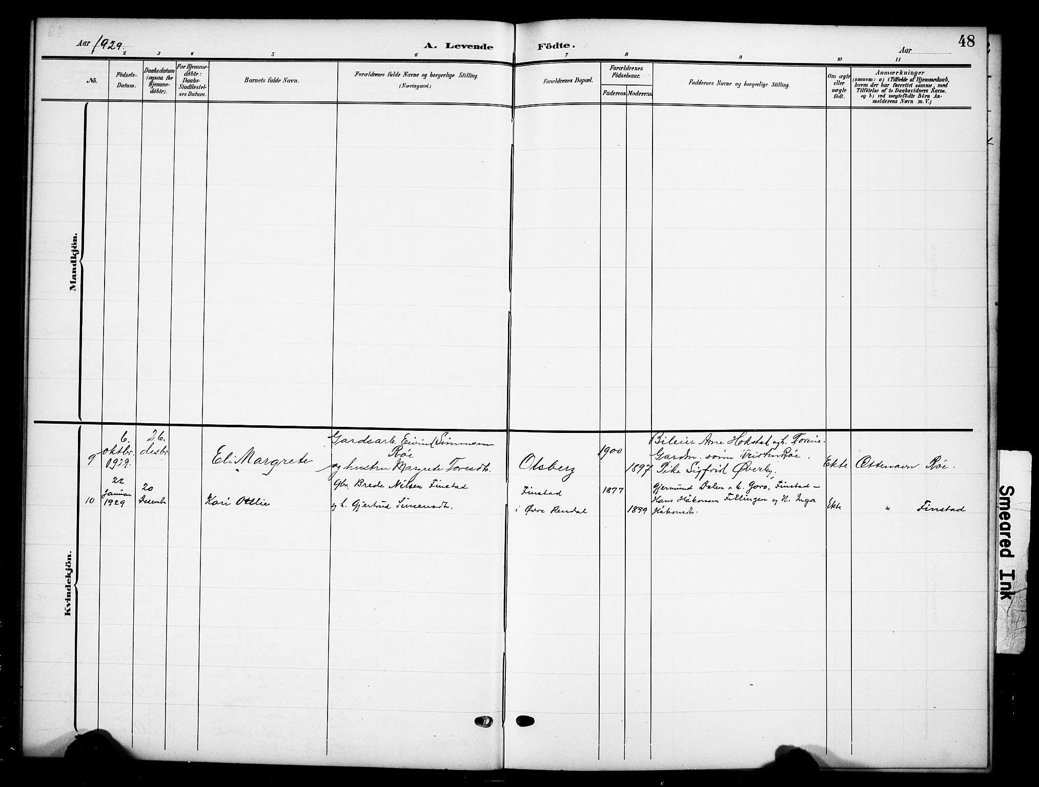 Tynset prestekontor, AV/SAH-PREST-058/H/Ha/Hab/L0010: Parish register (copy) no. 10, 1902-1929, p. 48