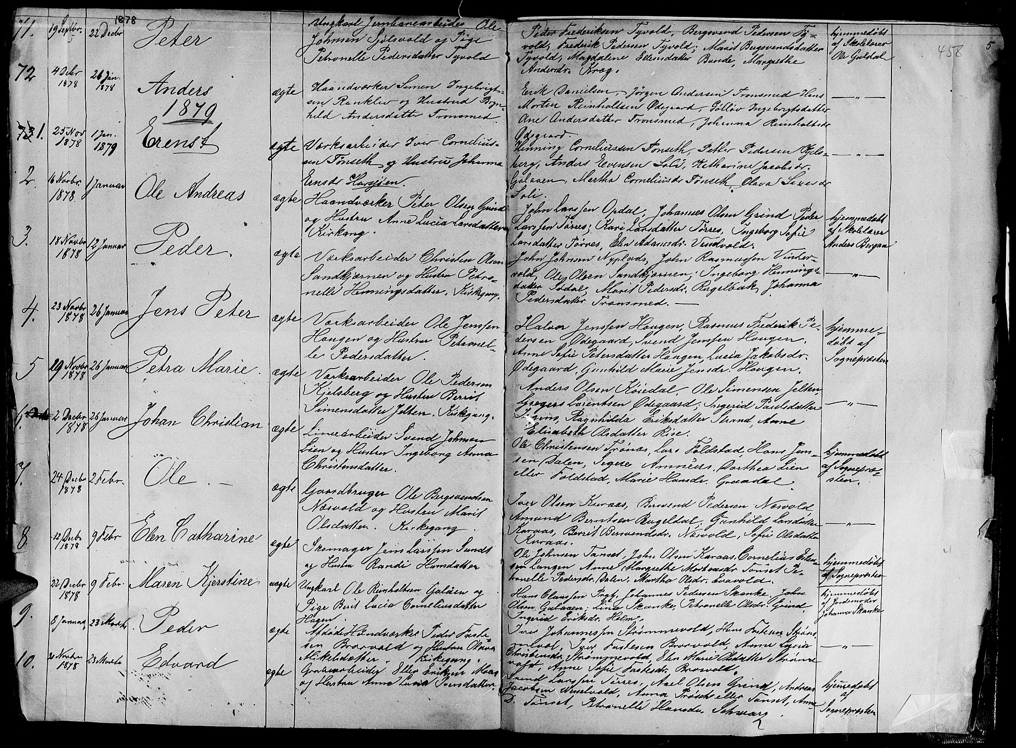 Ministerialprotokoller, klokkerbøker og fødselsregistre - Sør-Trøndelag, SAT/A-1456/681/L0938: Parish register (copy) no. 681C02, 1829-1879, p. 458