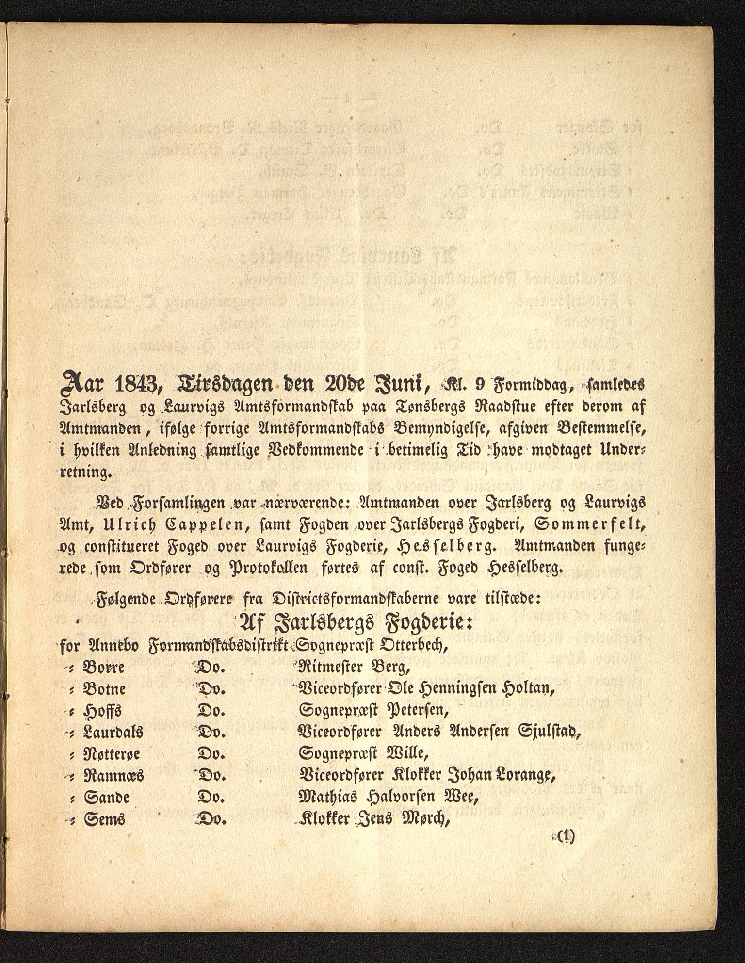 Vestfold fylkeskommune. Fylkestinget, VEMU/A-1315/A/Ab/Abb/L0001/0006: Fylkestingsforhandlinger / Fylkestingsforhandling, 1843