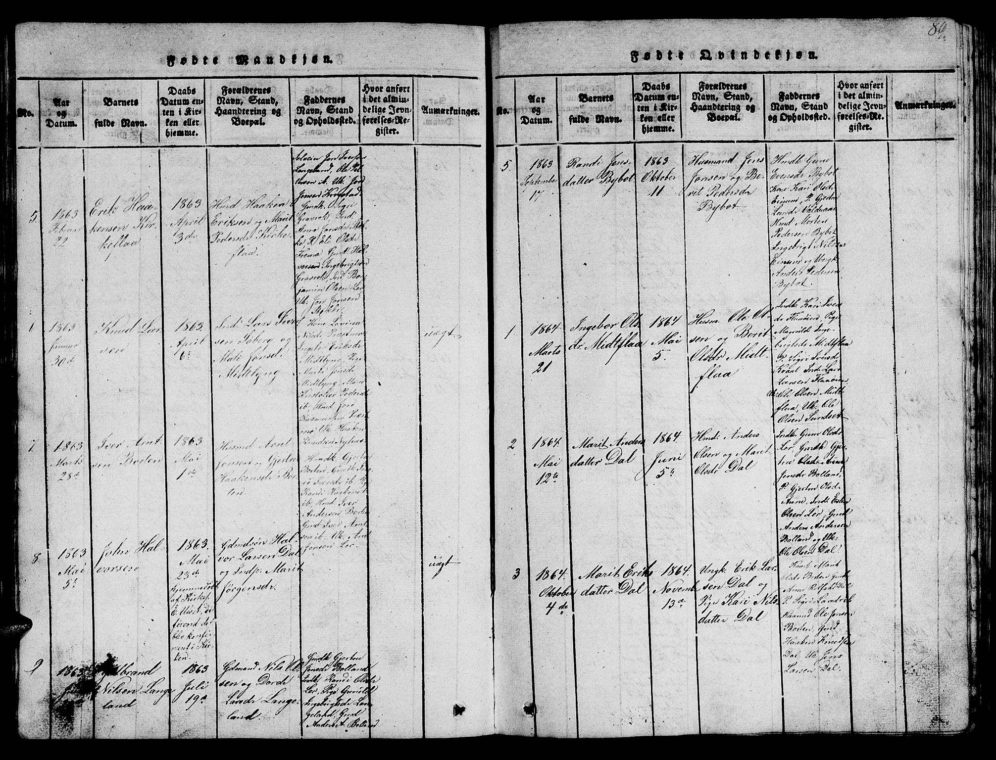 Ministerialprotokoller, klokkerbøker og fødselsregistre - Sør-Trøndelag, SAT/A-1456/693/L1121: Parish register (copy) no. 693C02, 1816-1869, p. 89
