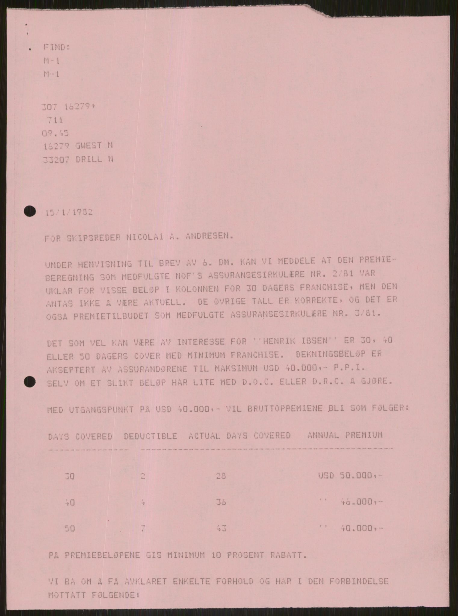 Pa 1503 - Stavanger Drilling AS, SAST/A-101906/D/L0005: Korrespondanse og saksdokumenter, 1974-1985, p. 841