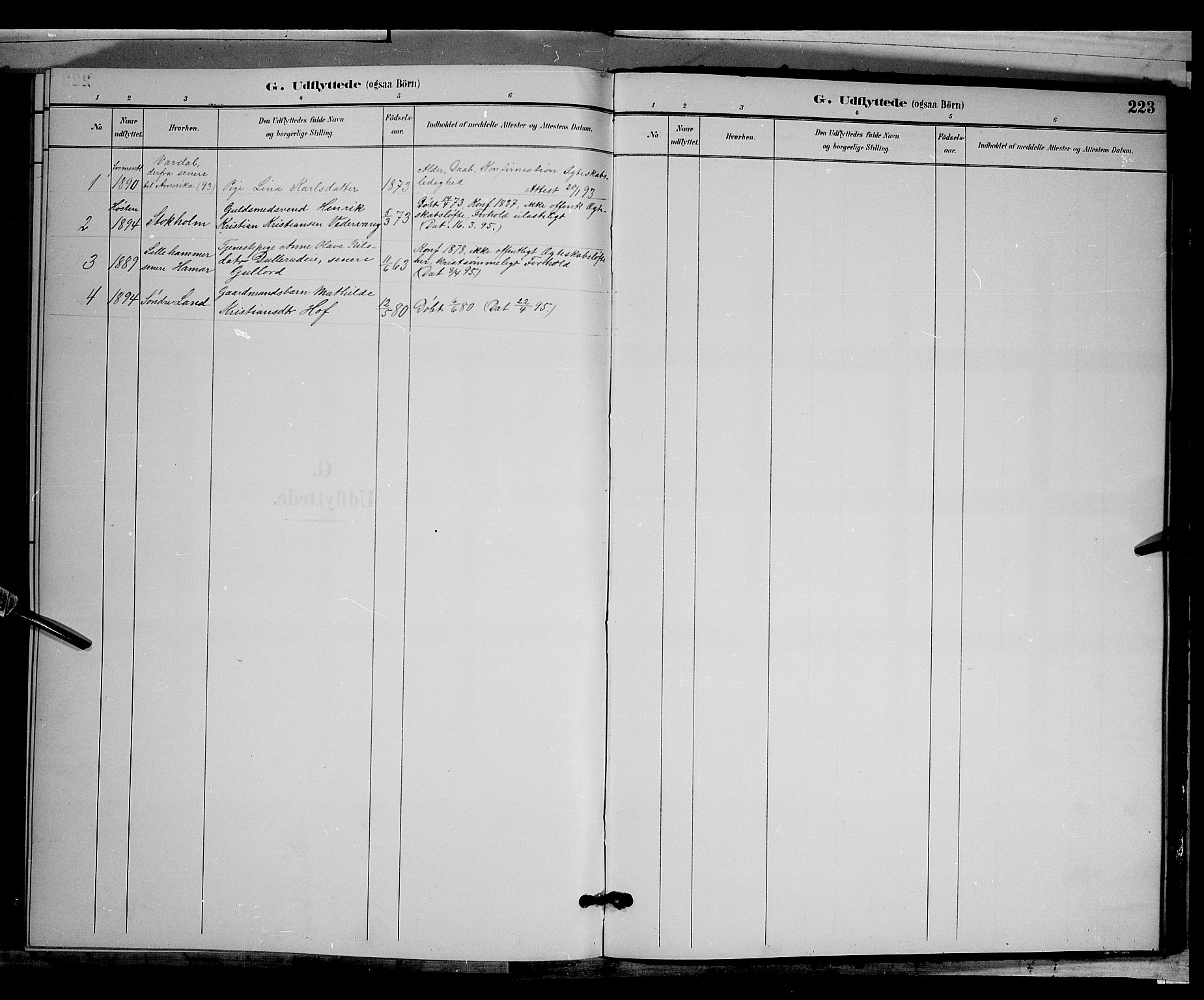 Biri prestekontor, SAH/PREST-096/H/Ha/Hab/L0003: Parish register (copy) no. 3, 1892-1905, p. 223