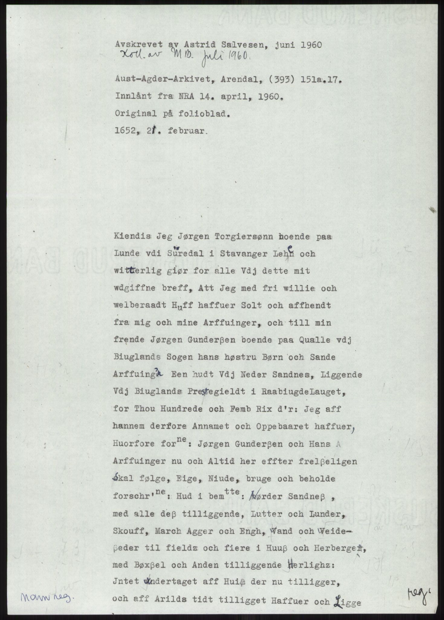Samlinger til kildeutgivelse, Diplomavskriftsamlingen, AV/RA-EA-4053/H/Ha, p. 1270