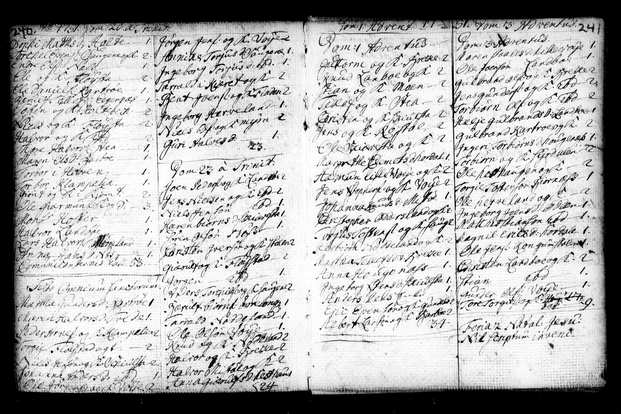 Holt sokneprestkontor, AV/SAK-1111-0021/F/Fa/L0002: Parish register (official) no. A 2, 1739-1753, p. 240-241