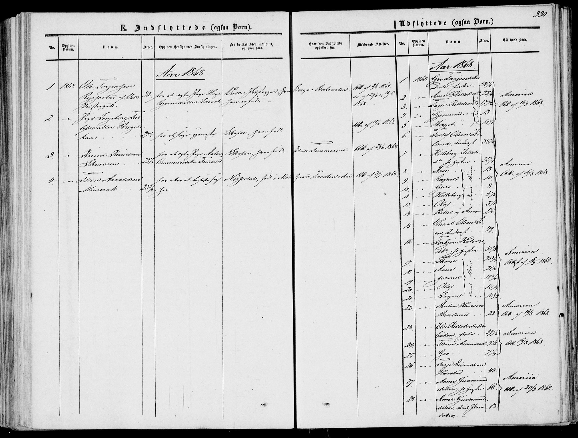 Fyresdal kirkebøker, AV/SAKO-A-263/F/Fa/L0005: Parish register (official) no. I 5, 1855-1871, p. 330