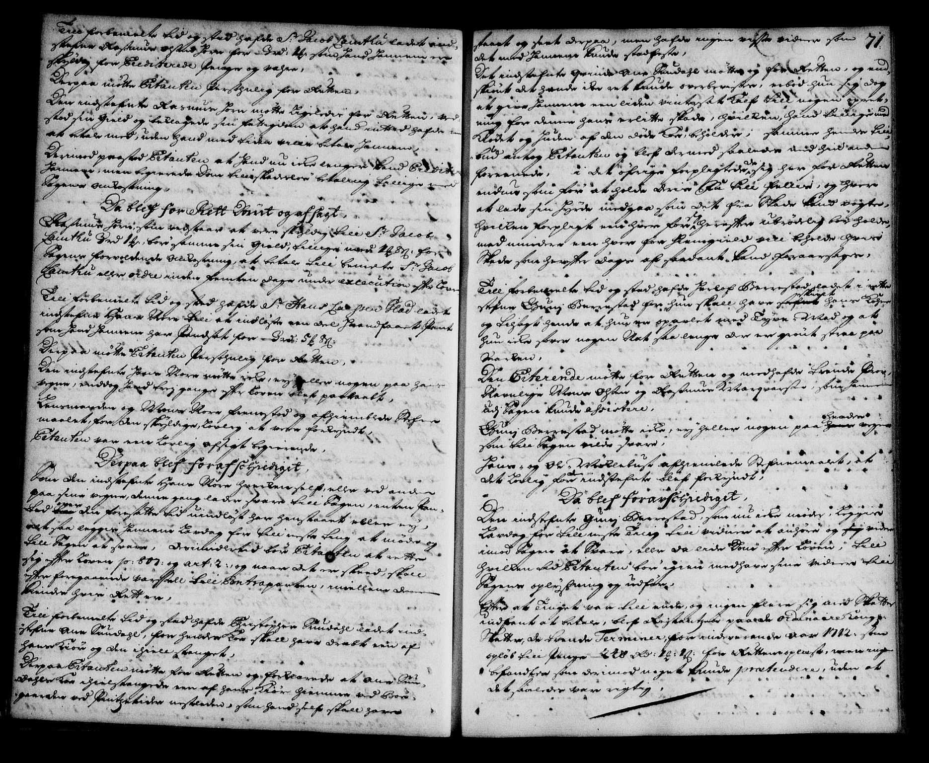 Nordfjord sorenskriveri, SAB/A-2801/01/01a/L0018: Tingbøker (justisprotokoller), 1711-1713, p. 70b-71a