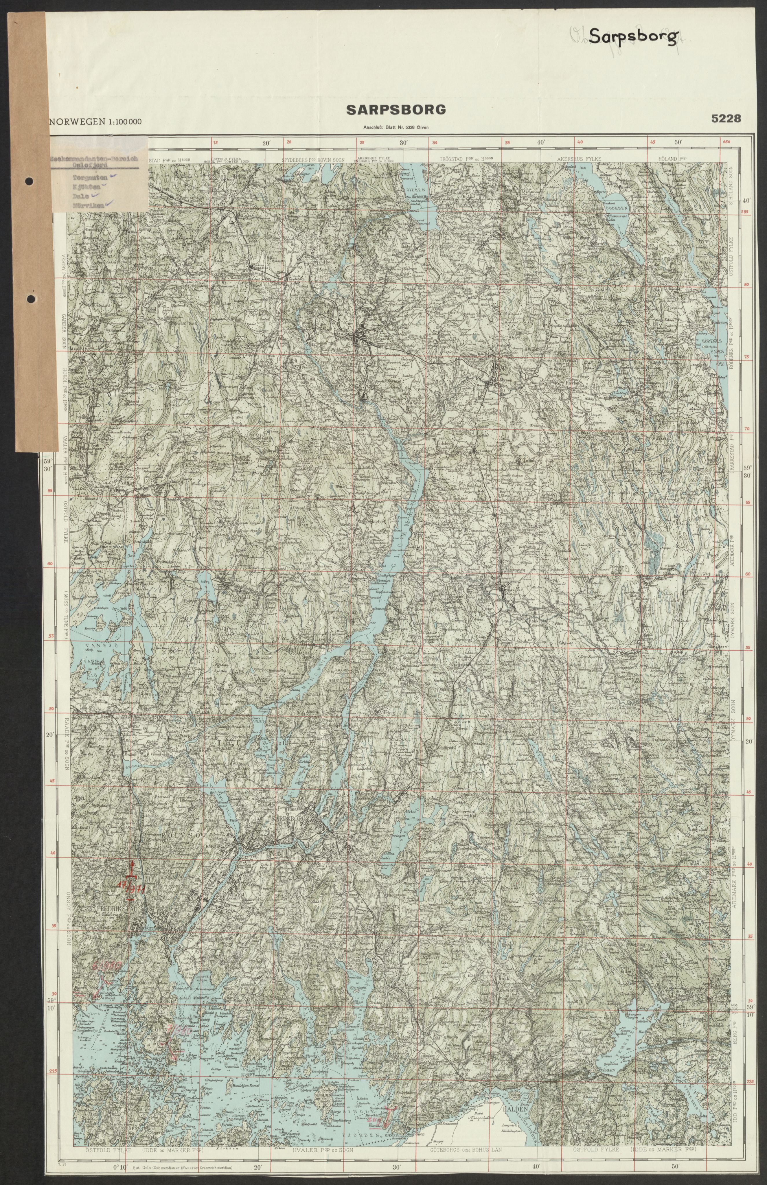 Forsvaret, Generalinspektør og sjefen for Kystartilleriet, AV/RA-RAFA-2045/F/Fa/L0016: Tyske oversiktskarter over festningsanlegg, 1940-1945, p. 264