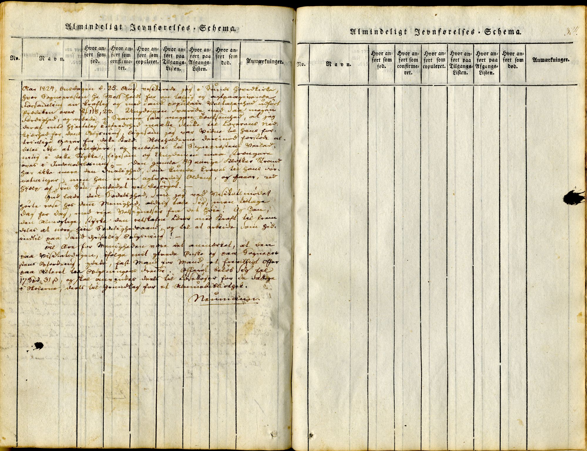 Sund sokneprestembete, SAB/A-99930: Parish register (official) no. A 11, 1814-1825, p. 324