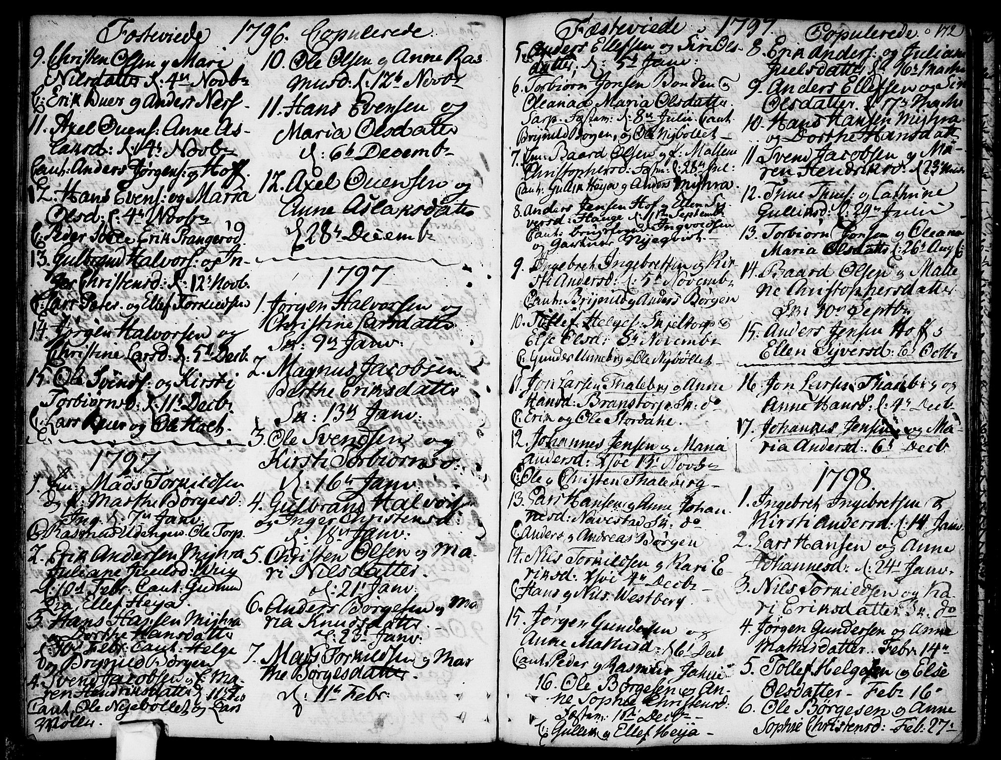 Skjeberg prestekontor Kirkebøker, SAO/A-10923/F/Fa/L0003: Parish register (official) no. I 3, 1792-1814, p. 172