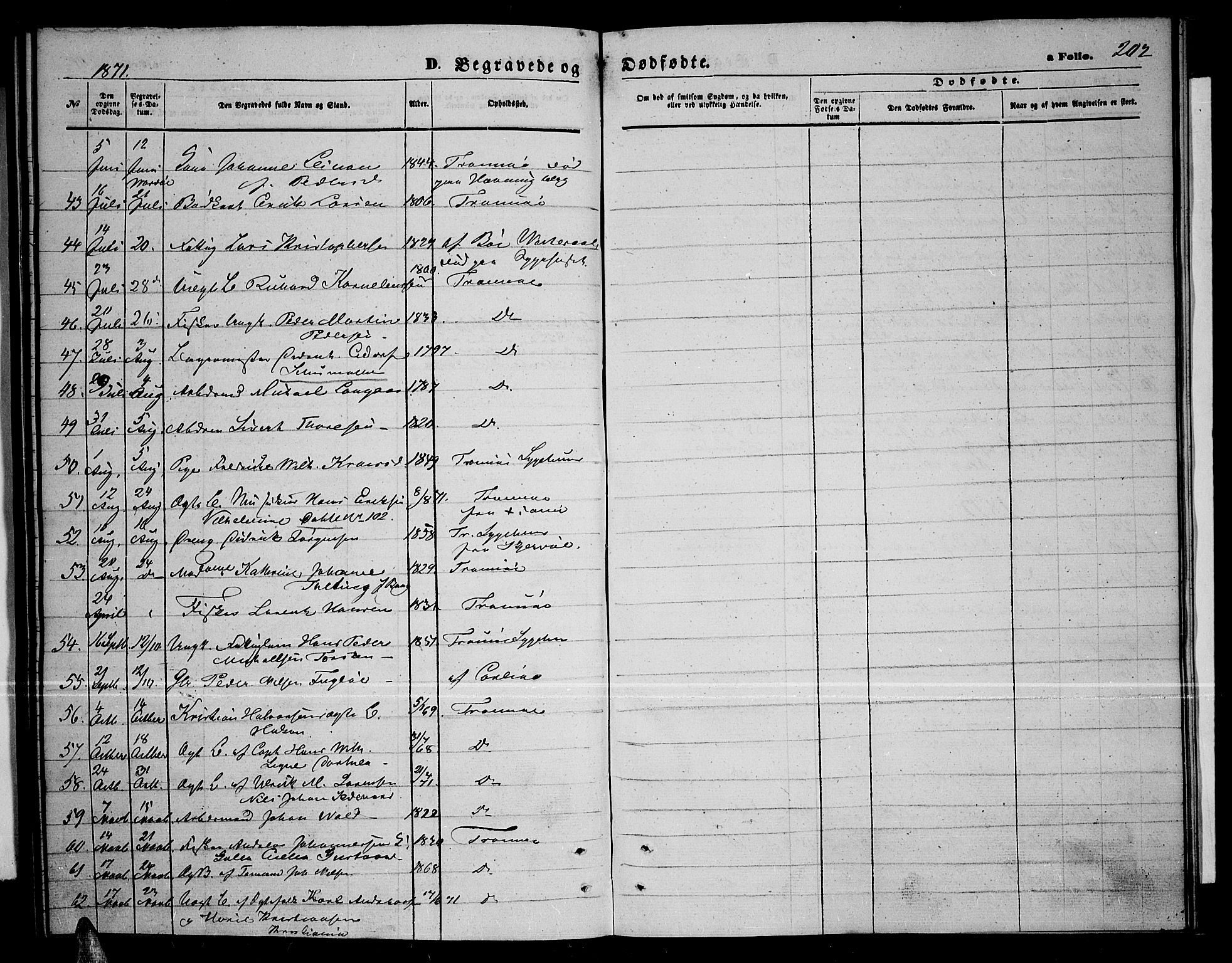 Tromsø sokneprestkontor/stiftsprosti/domprosti, SATØ/S-1343/G/Gb/L0007klokker: Parish register (copy) no. 7, 1867-1875, p. 202