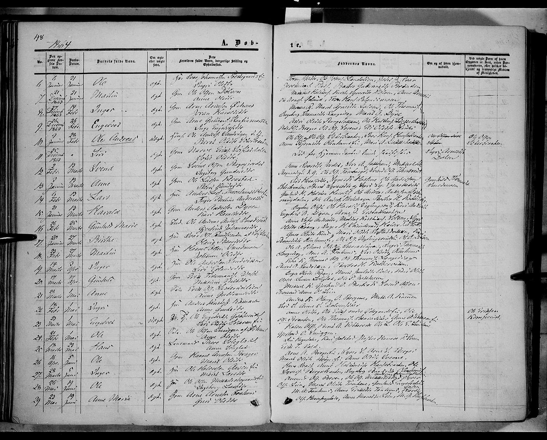Sør-Aurdal prestekontor, AV/SAH-PREST-128/H/Ha/Haa/L0005: Parish register (official) no. 5, 1849-1876, p. 48