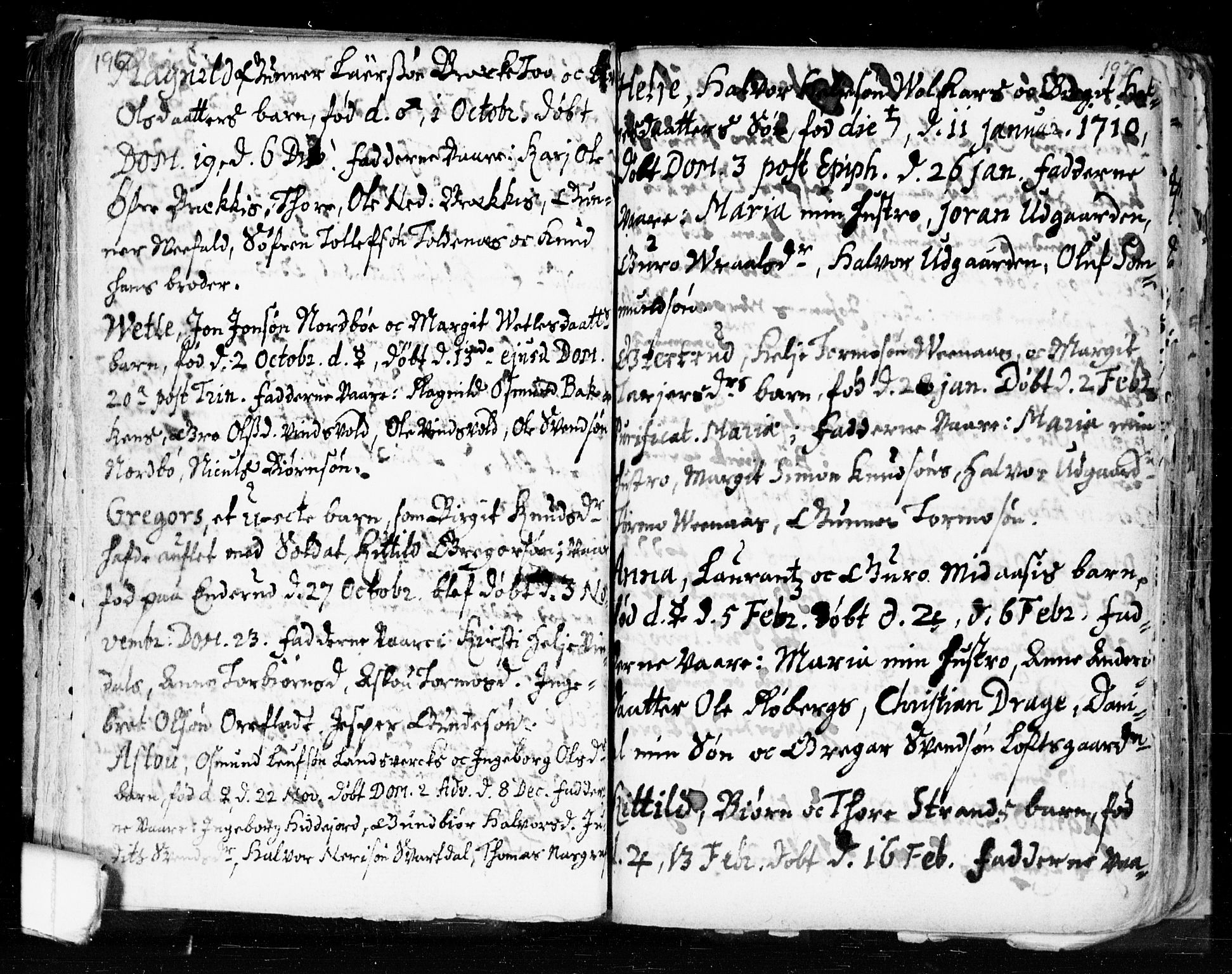 Seljord kirkebøker, SAKO/A-20/F/Fa/L0002: Parish register (official) no. I 2, 1689-1713, p. 196-197