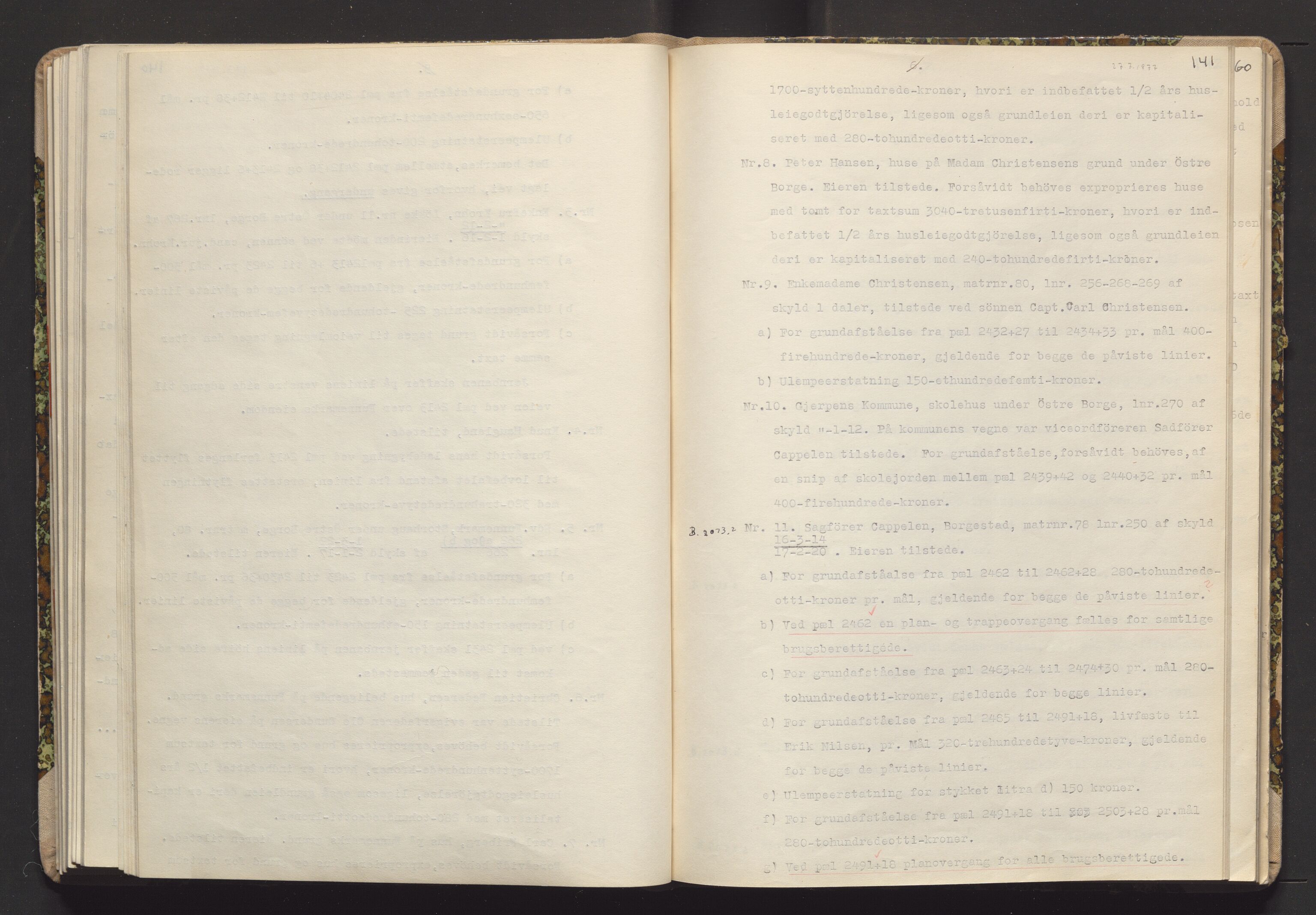 Norges Statsbaner Drammen distrikt (NSB), AV/SAKO-A-30/Y/Yc/L0007: Takster Vestfoldbanen strekningen Eidanger-Porsgrunn-Gjerpen samt sidelinjen Eidanger-Brevik, 1877-1896, p. 141