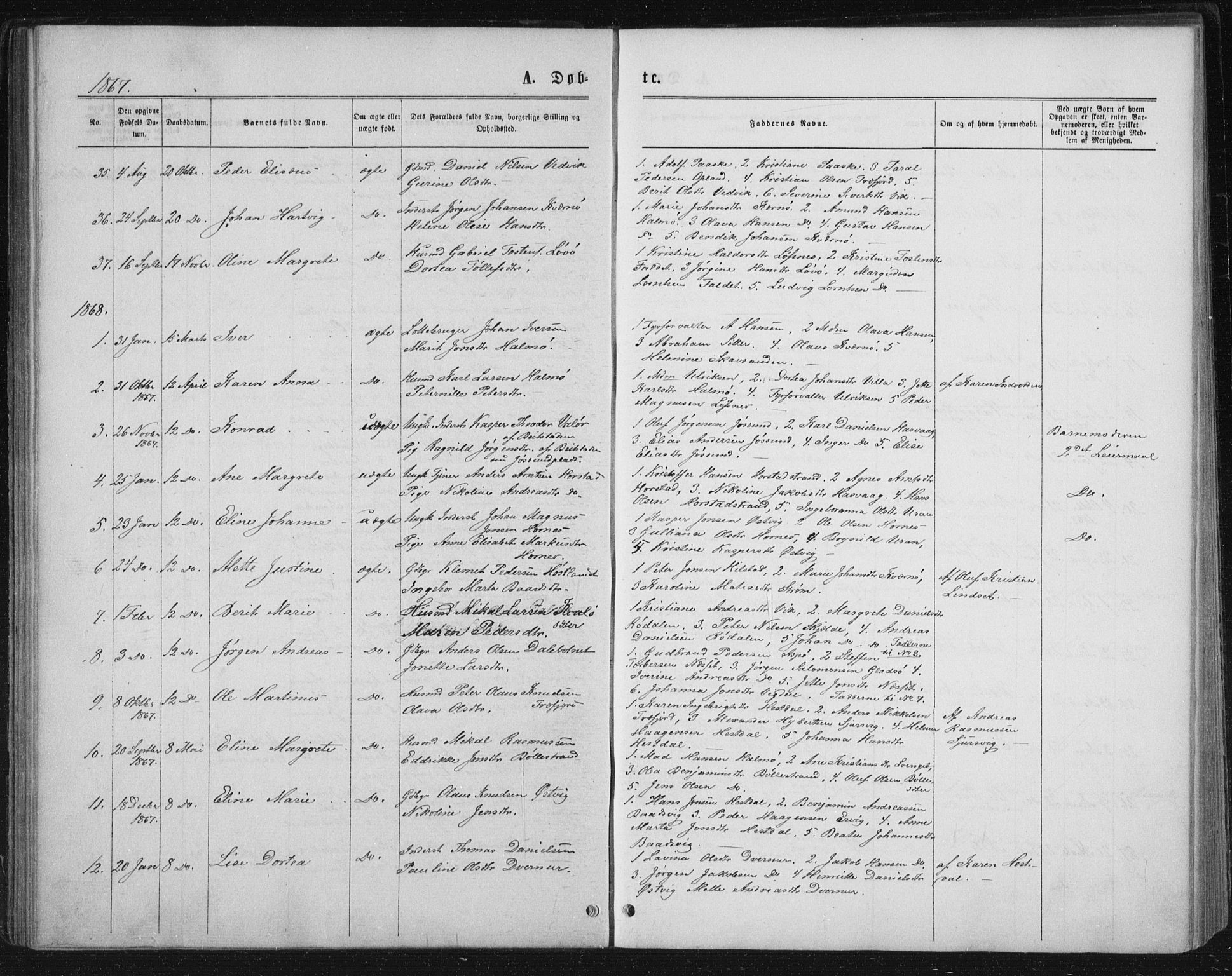 Ministerialprotokoller, klokkerbøker og fødselsregistre - Nord-Trøndelag, AV/SAT-A-1458/771/L0595: Parish register (official) no. 771A02, 1840-1869