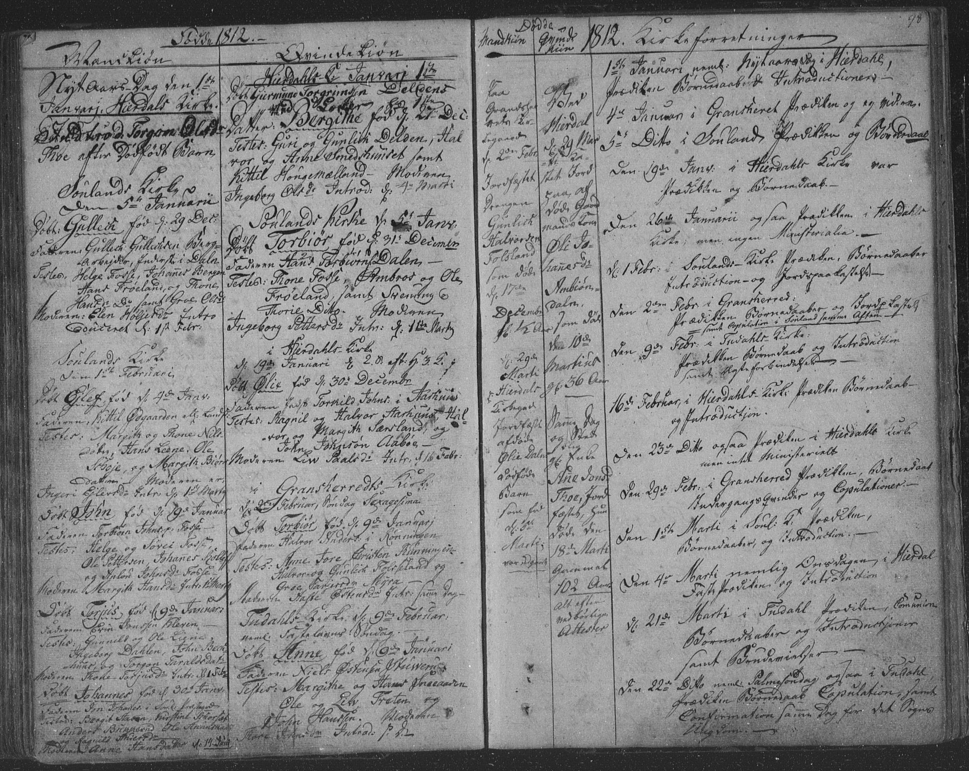 Hjartdal kirkebøker, SAKO/A-270/F/Fa/L0006: Parish register (official) no. I 6, 1801-1814, p. 98