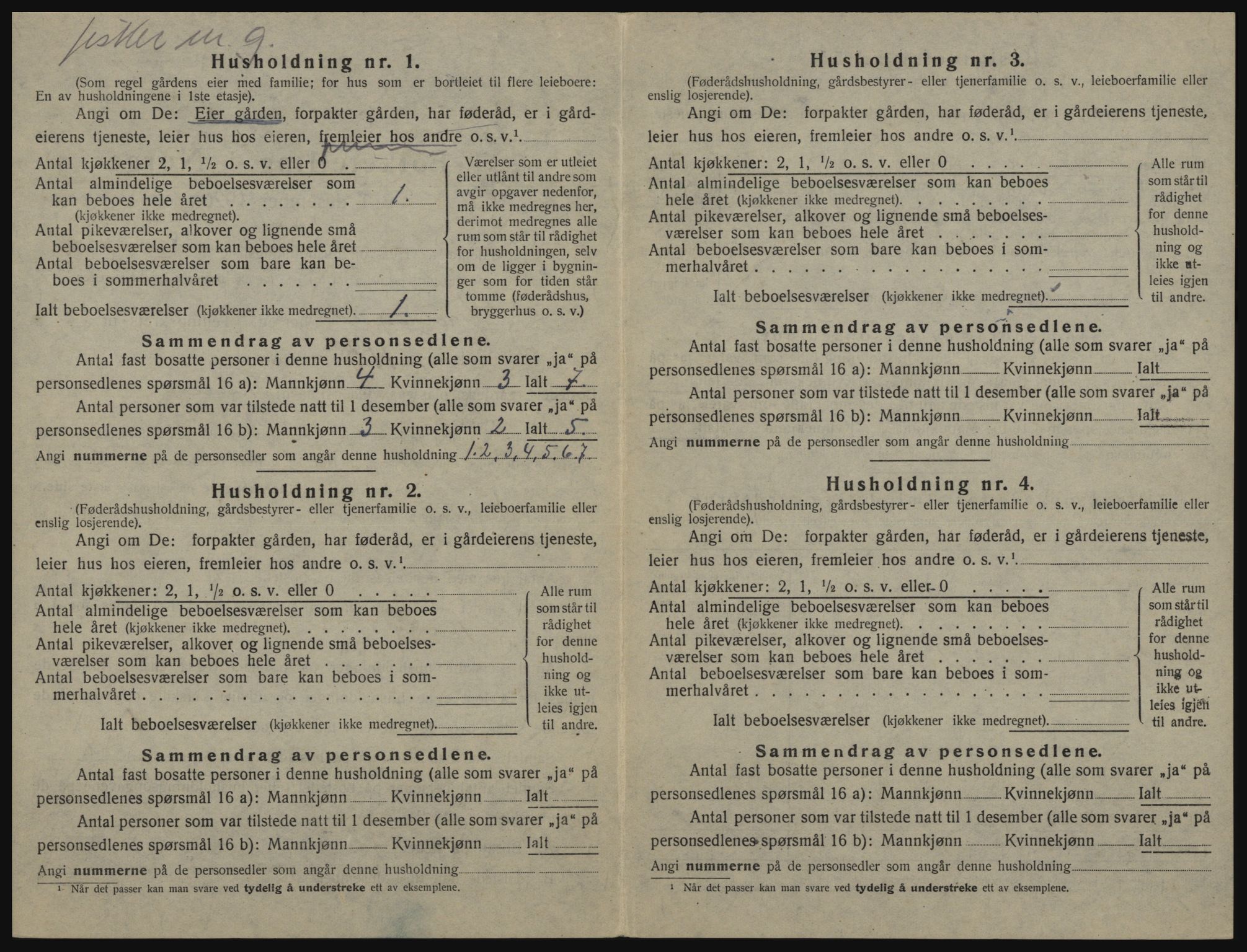 SATØ, 1920 census for , 1920, p. 449