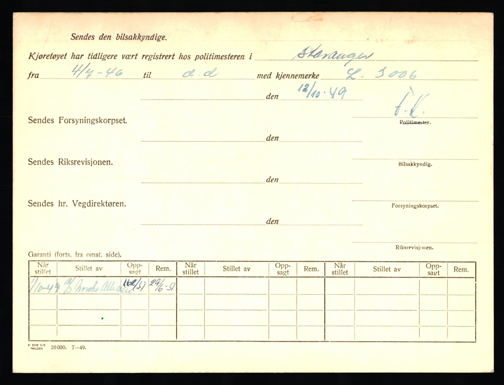 Stavanger trafikkstasjon, AV/SAST-A-101942/0/F/L0014: L-5080 - L-5499, 1930-1971, p. 88