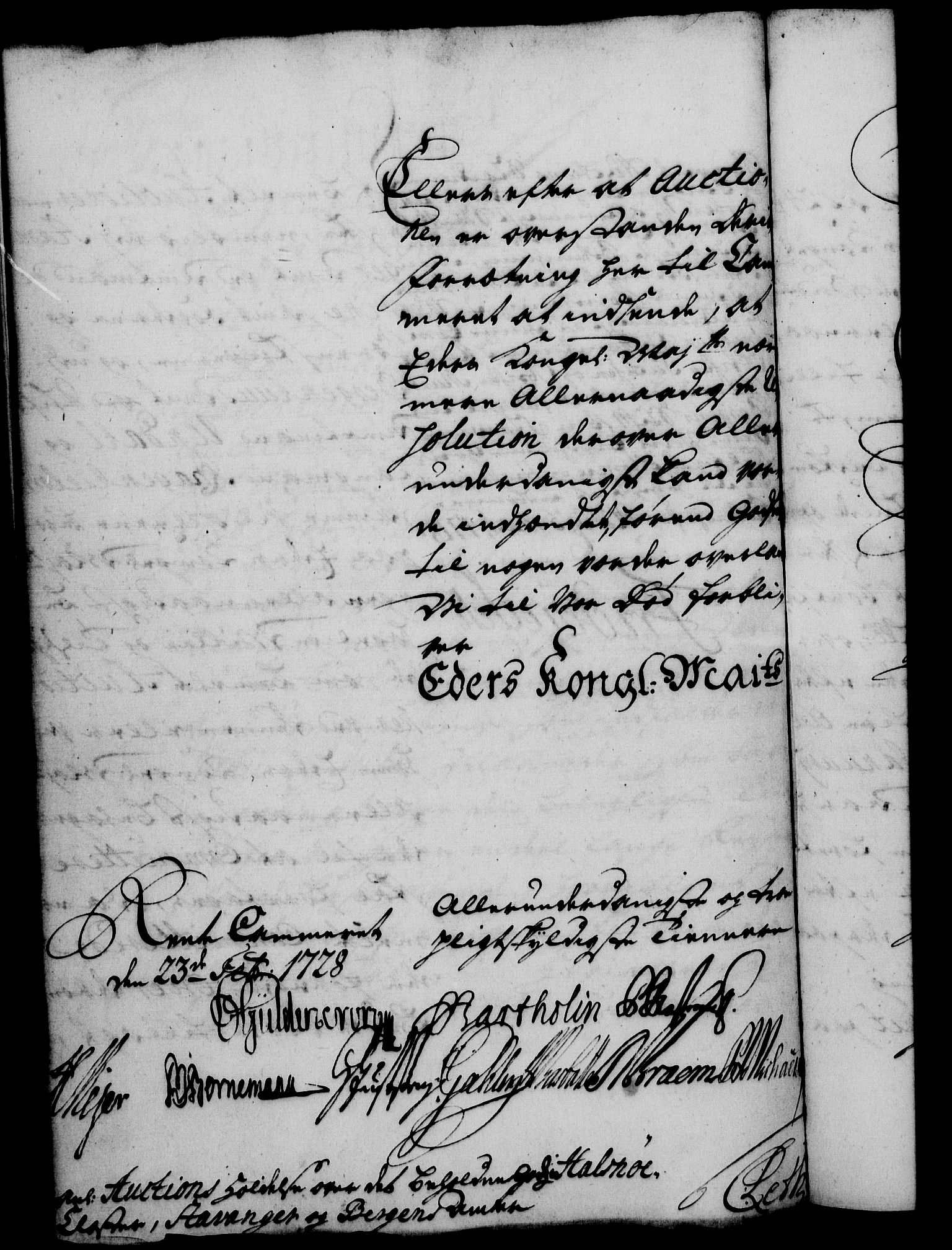 Rentekammeret, Kammerkanselliet, RA/EA-3111/G/Gf/Gfa/L0011: Norsk relasjons- og resolusjonsprotokoll (merket RK 52.11), 1728, p. 152