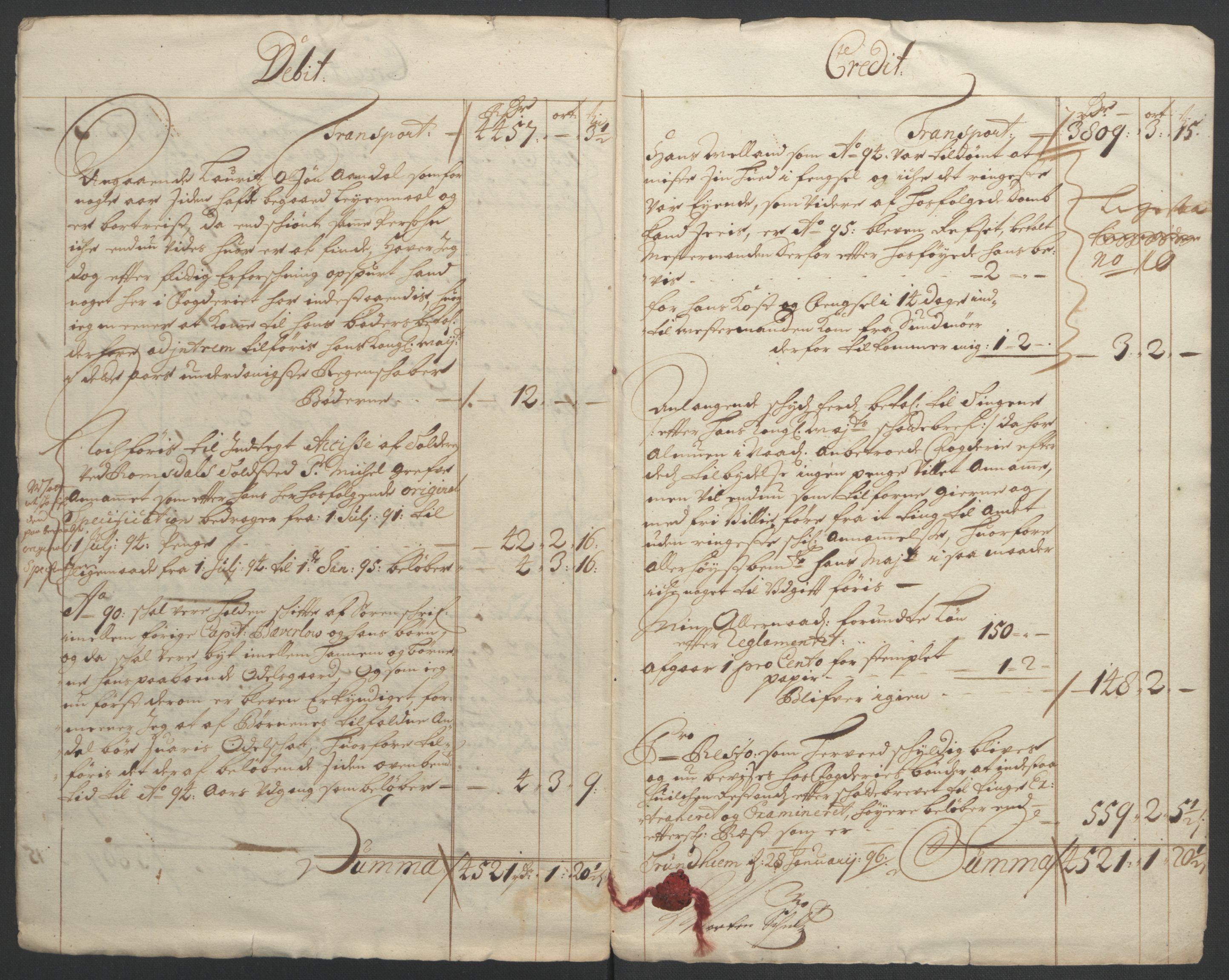 Rentekammeret inntil 1814, Reviderte regnskaper, Fogderegnskap, RA/EA-4092/R55/L3652: Fogderegnskap Romsdal, 1695-1696, p. 9