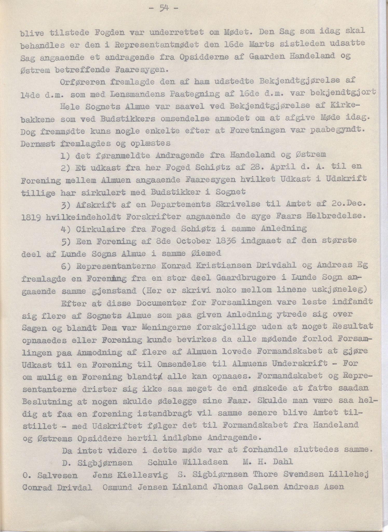 Lund kommune - Formannskapet/Formannskapskontoret, IKAR/K-101761/A/Aa/Aaa/L0002: Forhandlingsprotokoll, 1837-1865, p. 54