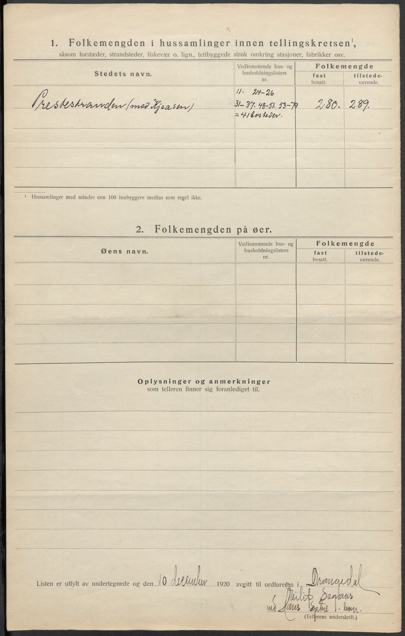 SAKO, 1920 census for Drangedal, 1920, p. 28