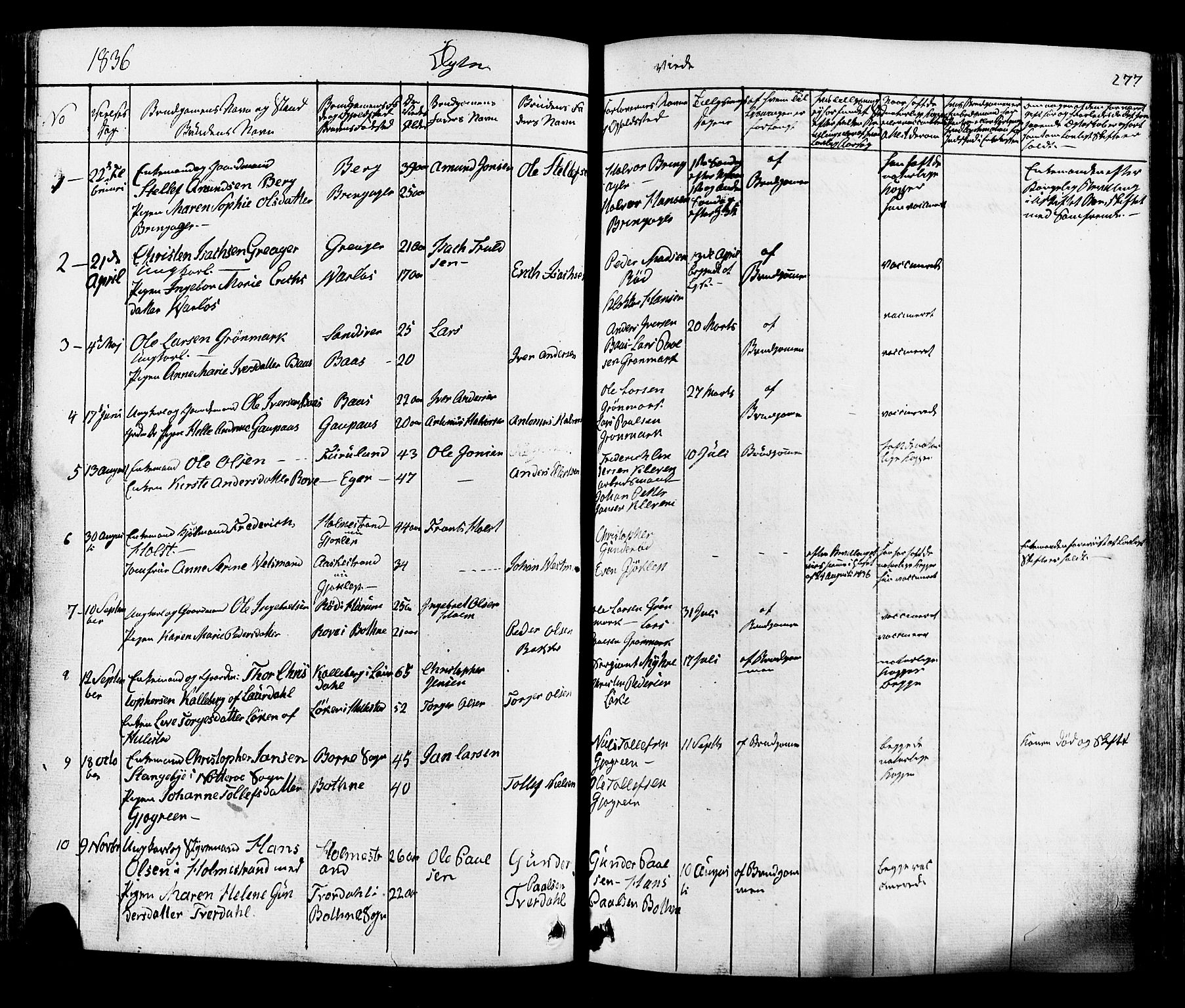 Botne kirkebøker, SAKO/A-340/F/Fa/L0006: Parish register (official) no. I 6, 1836-1877, p. 277