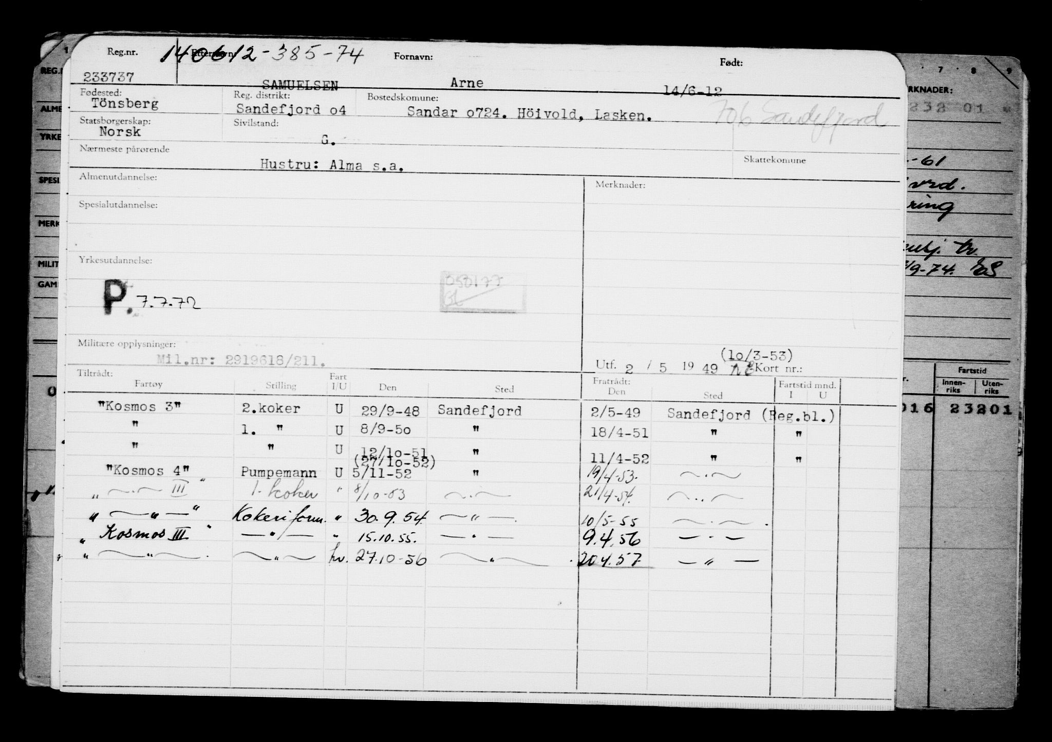 Direktoratet for sjømenn, AV/RA-S-3545/G/Gb/L0105: Hovedkort, 1912, p. 259