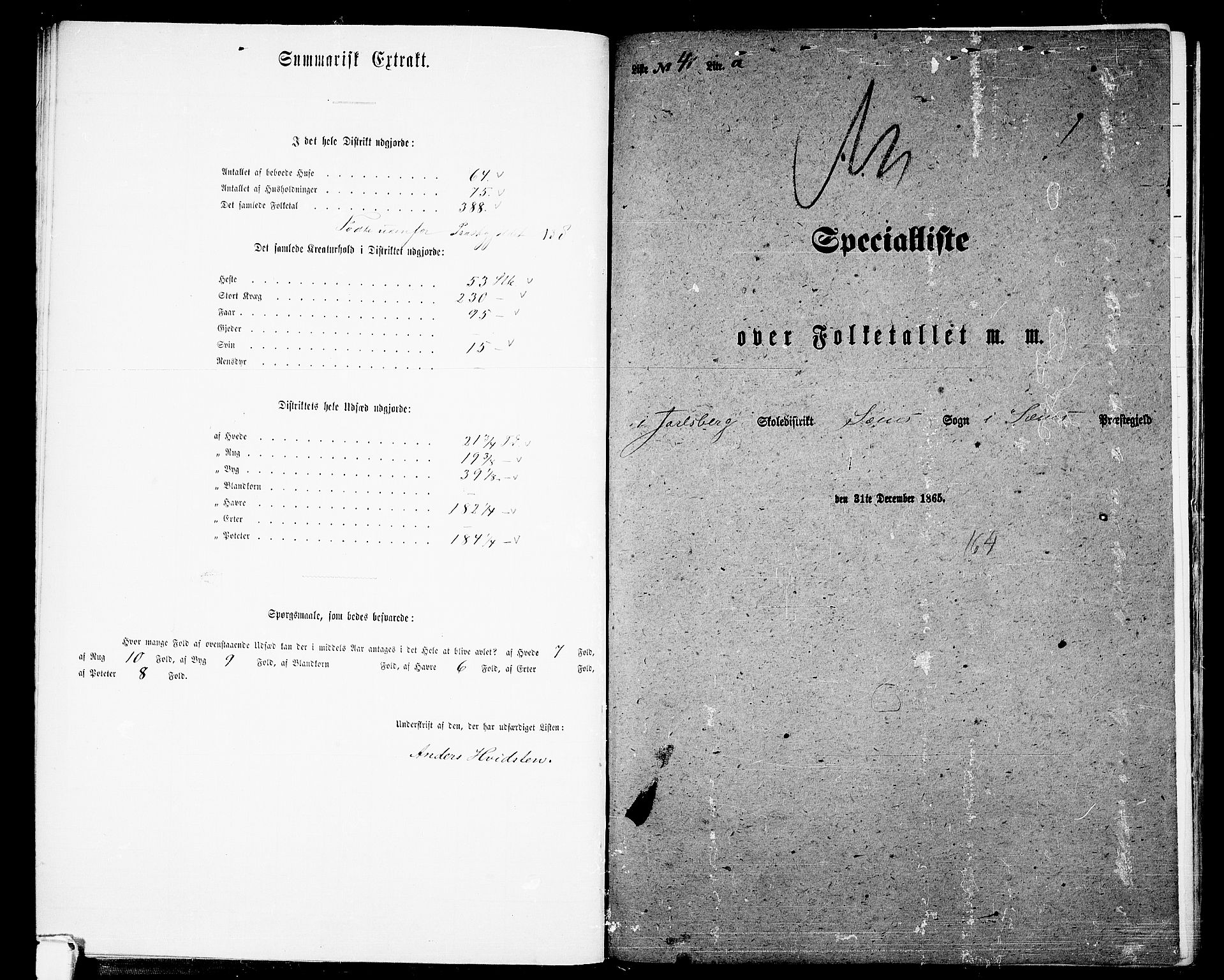 RA, 1865 census for Sem, 1865, p. 51