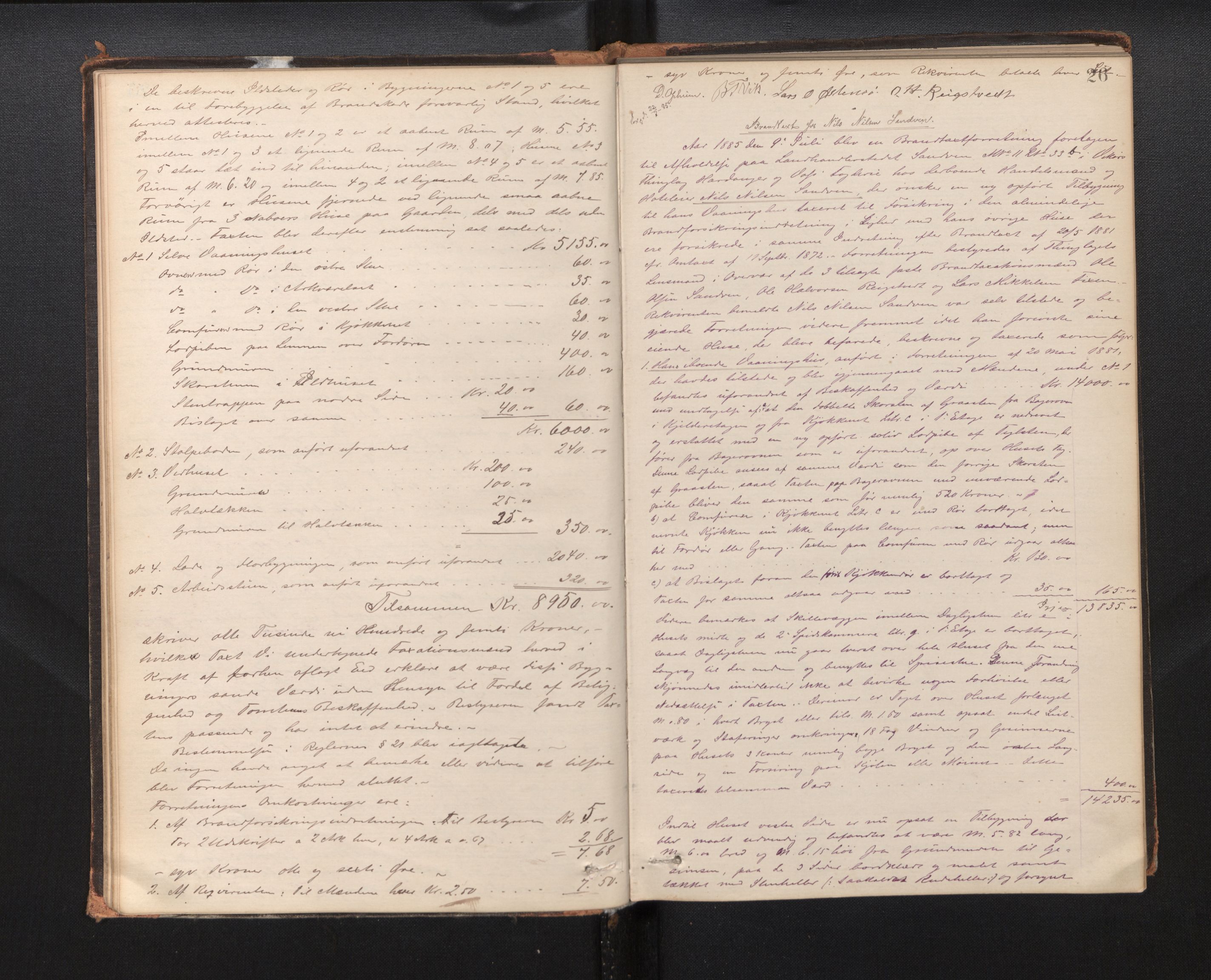 Lensmannen i Kvam, AV/SAB-A-33201/0012/L0002: Branntakstprotokoll, 1881-1919, p. 25b-26a