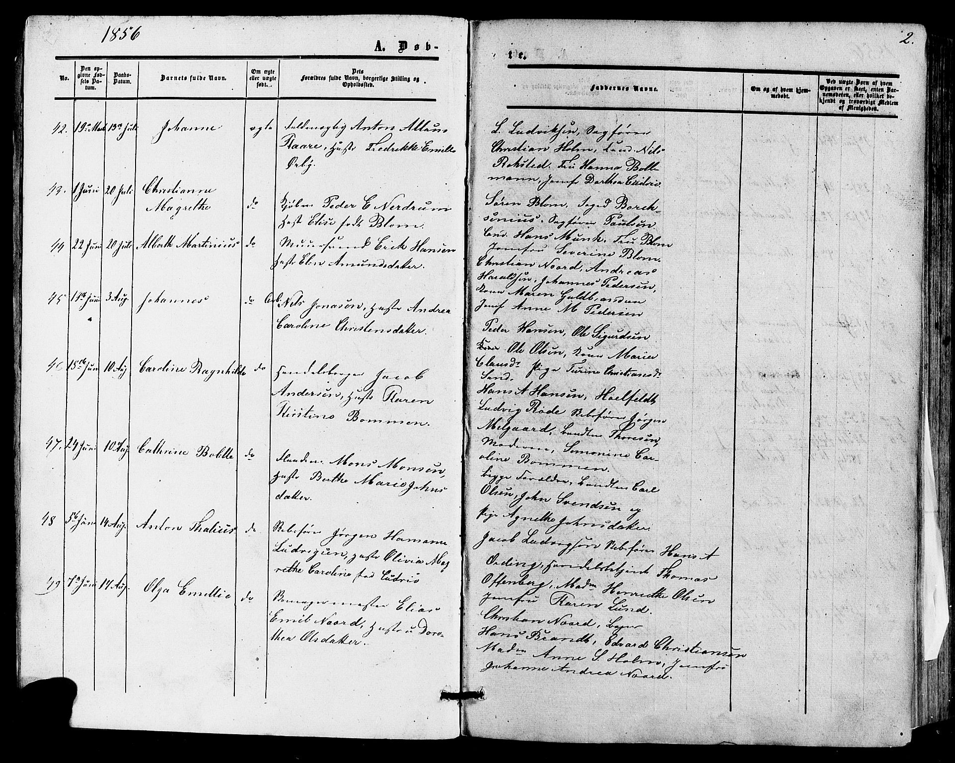Skien kirkebøker, SAKO/A-302/F/Fa/L0007: Parish register (official) no. 7, 1856-1865, p. 2