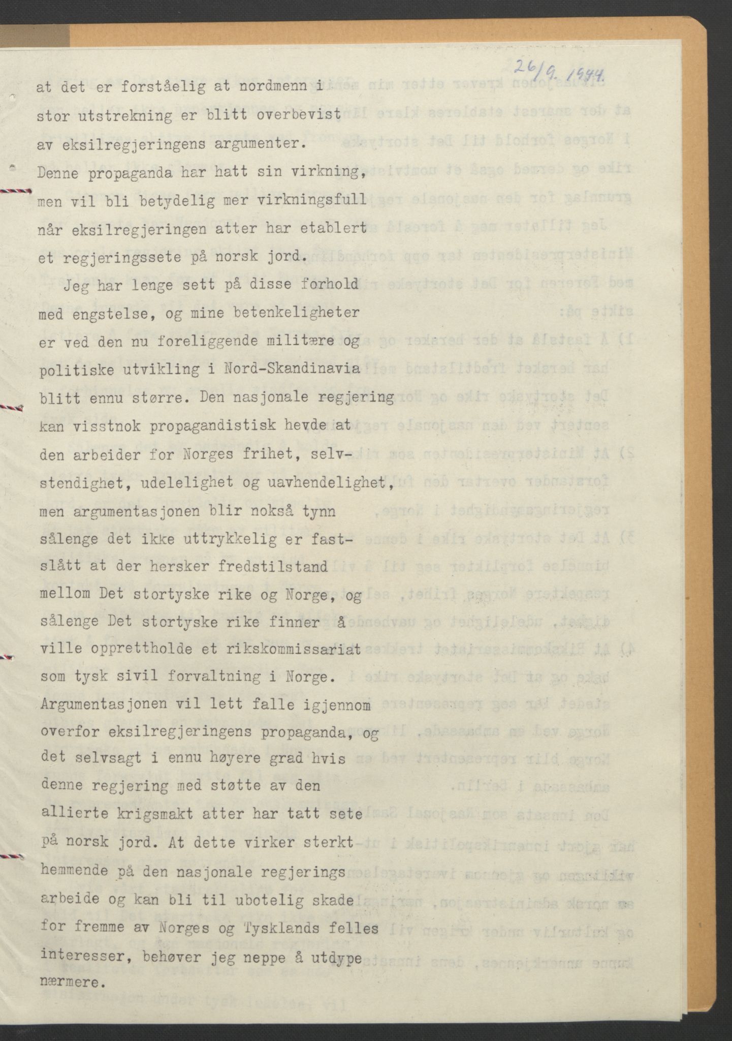 NS-administrasjonen 1940-1945 (Statsrådsekretariatet, de kommisariske statsråder mm), AV/RA-S-4279/D/Db/L0111/0003: Saker fra krigsårene / Journal, 1940-1945, p. 173