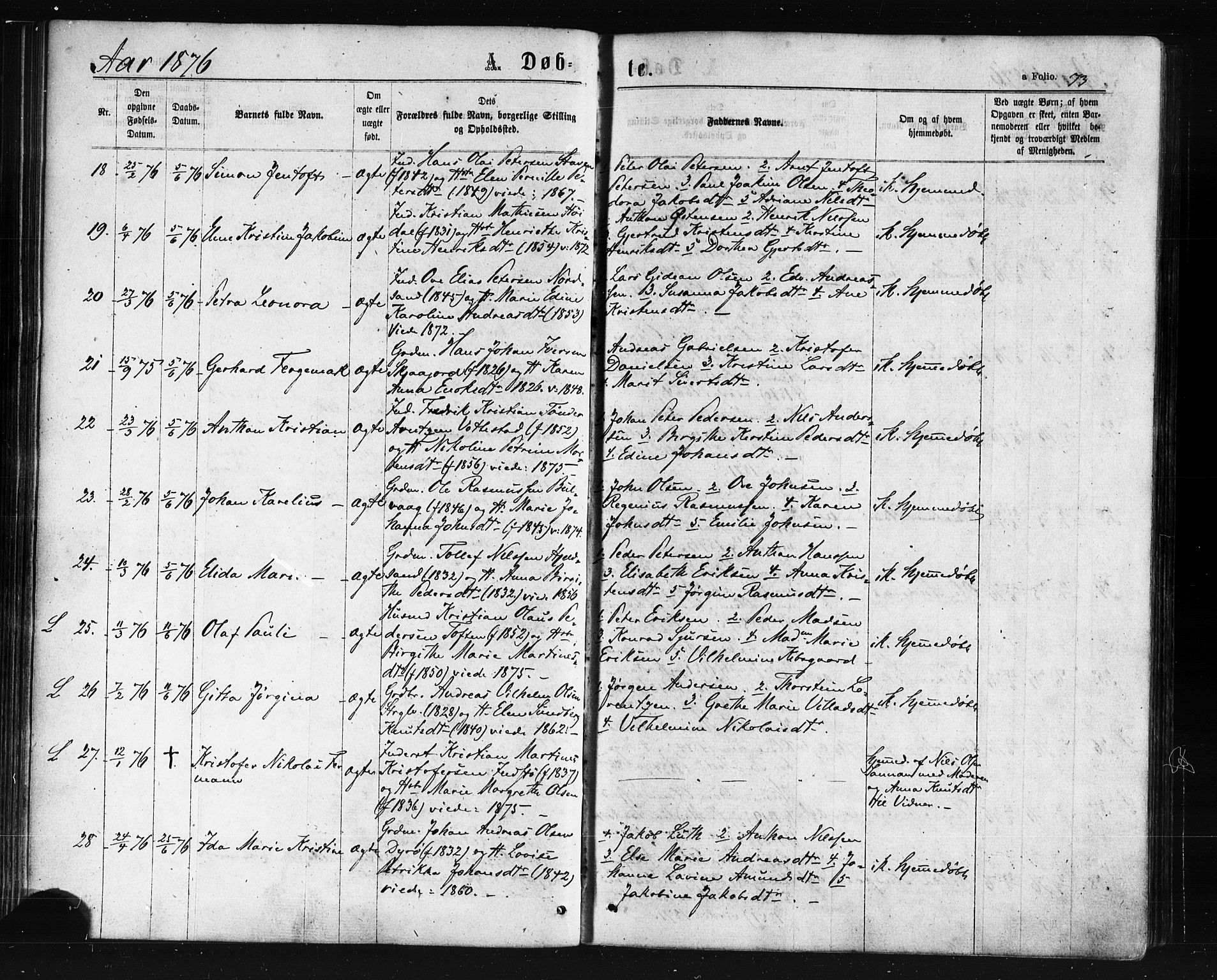 Ministerialprotokoller, klokkerbøker og fødselsregistre - Nordland, AV/SAT-A-1459/893/L1334: Parish register (official) no. 893A07, 1867-1877, p. 73