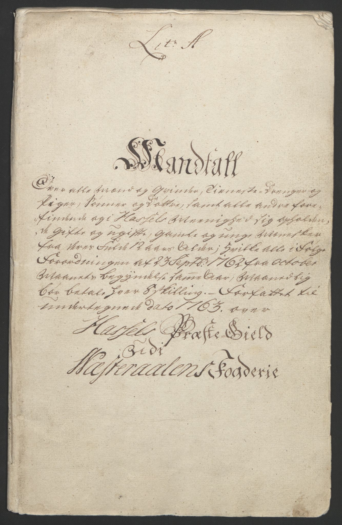 Rentekammeret inntil 1814, Reviderte regnskaper, Fogderegnskap, RA/EA-4092/R67/L4747: Ekstraskatten Vesterålen, Andenes og Lofoten, 1762-1766, p. 39