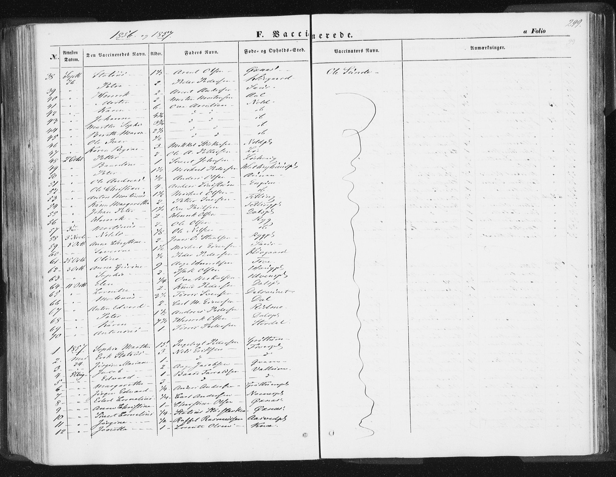 Ministerialprotokoller, klokkerbøker og fødselsregistre - Nord-Trøndelag, SAT/A-1458/746/L0446: Parish register (official) no. 746A05, 1846-1859, p. 299