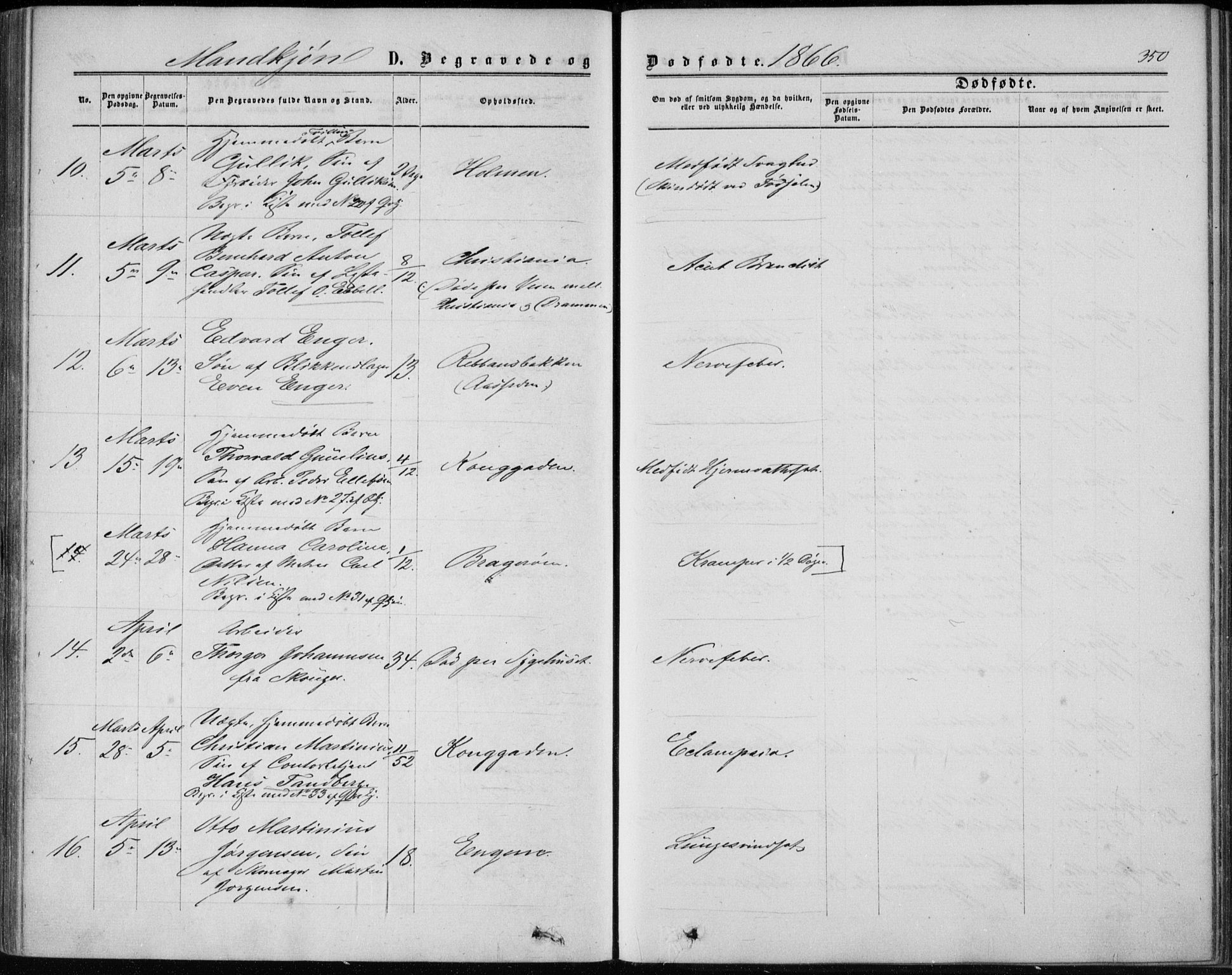 Bragernes kirkebøker, SAKO/A-6/F/Fb/L0003: Parish register (official) no. II 3, 1860-1868, p. 350