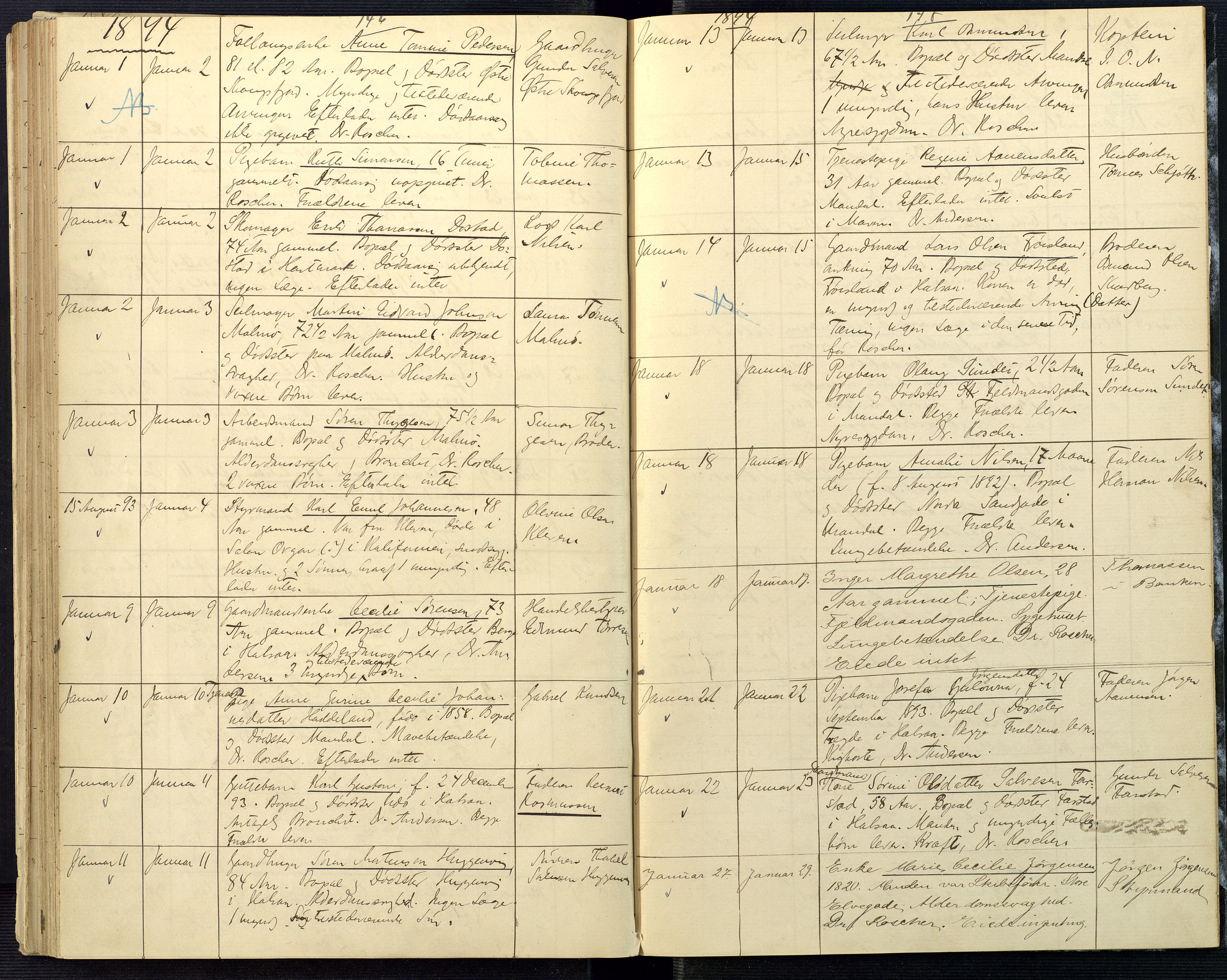 Mandal sorenskriveri, AV/SAK-1221-0005/001/H/Ha/L0004: Dødsfall Mandal prestegjeld nr 3, 1883-1894