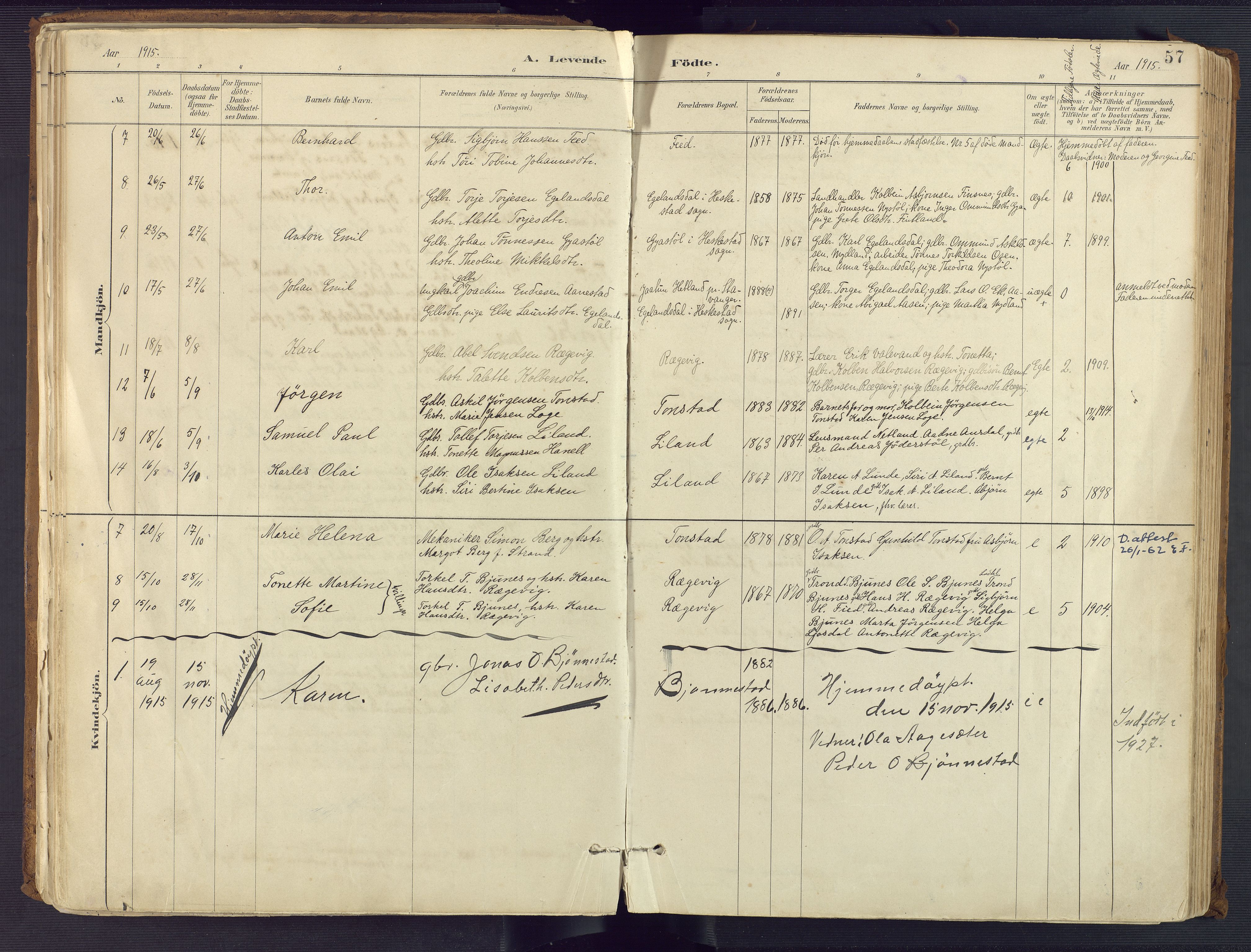 Sirdal sokneprestkontor, SAK/1111-0036/F/Fa/Fab/L0004: Parish register (official) no. A 4, 1887-1919, p. 57