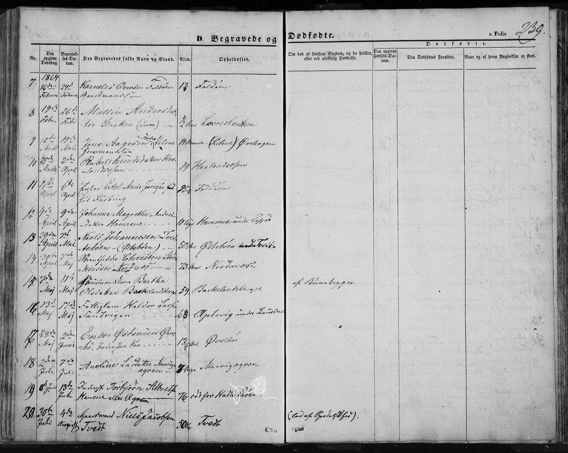 Jelsa sokneprestkontor, AV/SAST-A-101842/01/IV: Parish register (official) no. A 7, 1854-1866, p. 239