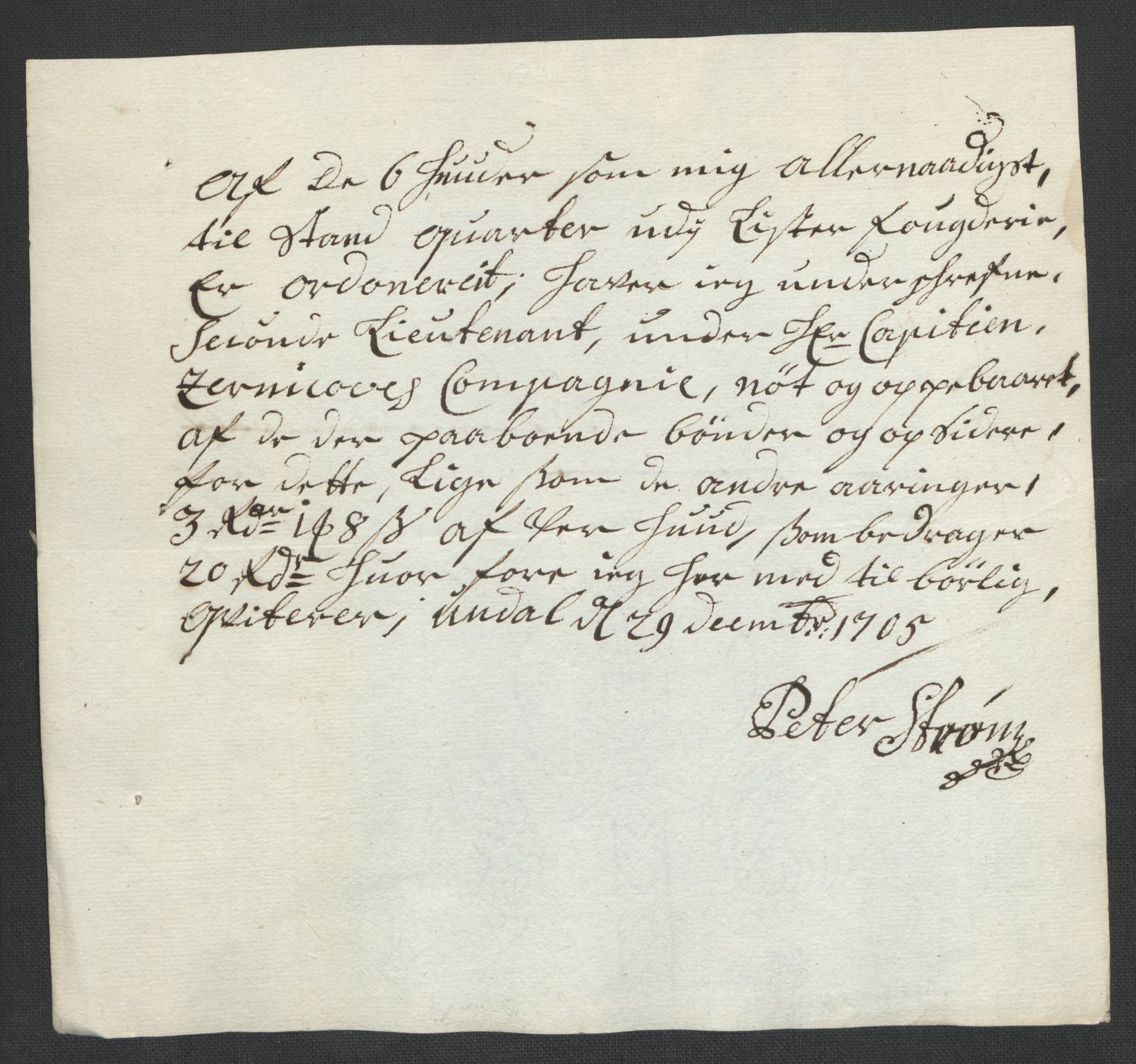 Rentekammeret inntil 1814, Reviderte regnskaper, Fogderegnskap, AV/RA-EA-4092/R43/L2551: Fogderegnskap Lista og Mandal, 1705-1709, p. 61