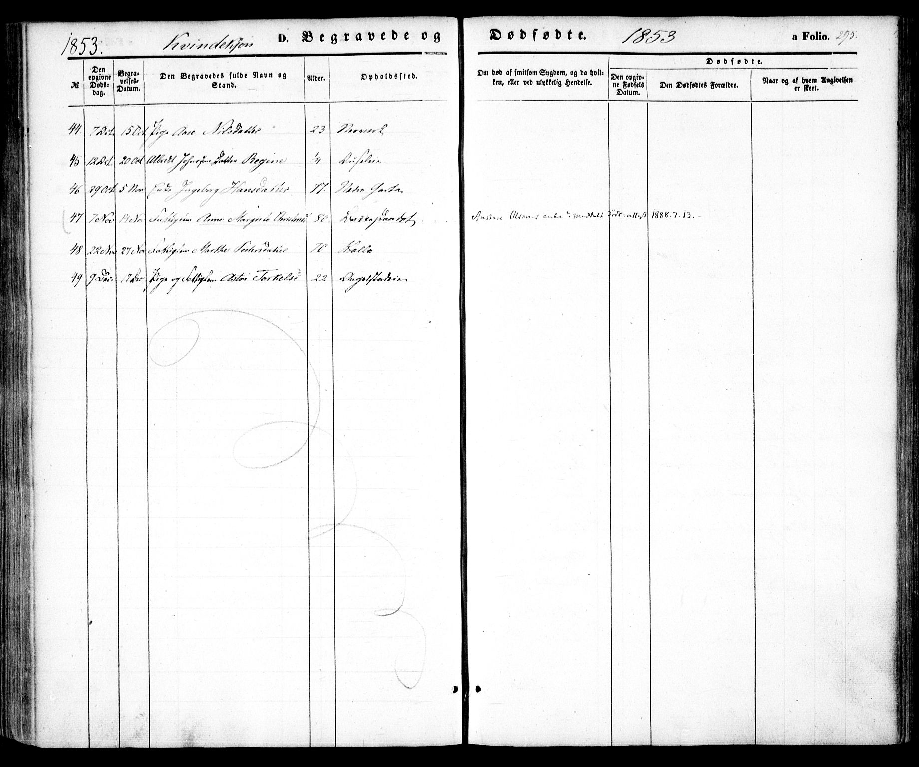 Holt sokneprestkontor, AV/SAK-1111-0021/F/Fa/L0008: Parish register (official) no. A 8, 1849-1860, p. 295