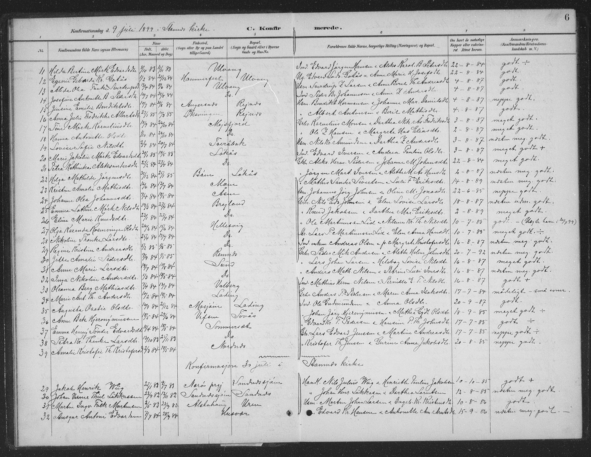 Ministerialprotokoller, klokkerbøker og fødselsregistre - Nordland, AV/SAT-A-1459/831/L0479: Parish register (copy) no. 831C06, 1897-1936, p. 6