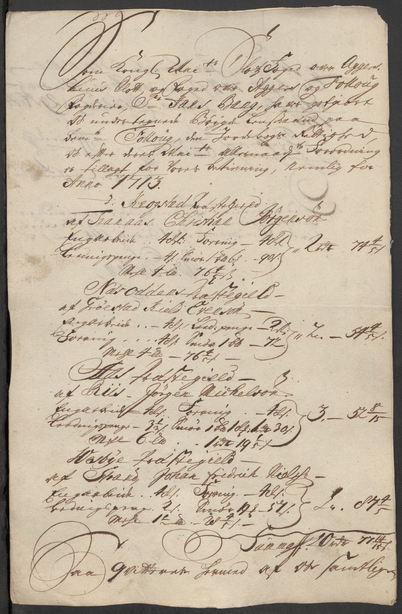 Rentekammeret inntil 1814, Reviderte regnskaper, Fogderegnskap, AV/RA-EA-4092/R10/L0451: Fogderegnskap Aker og Follo, 1713-1714, p. 206