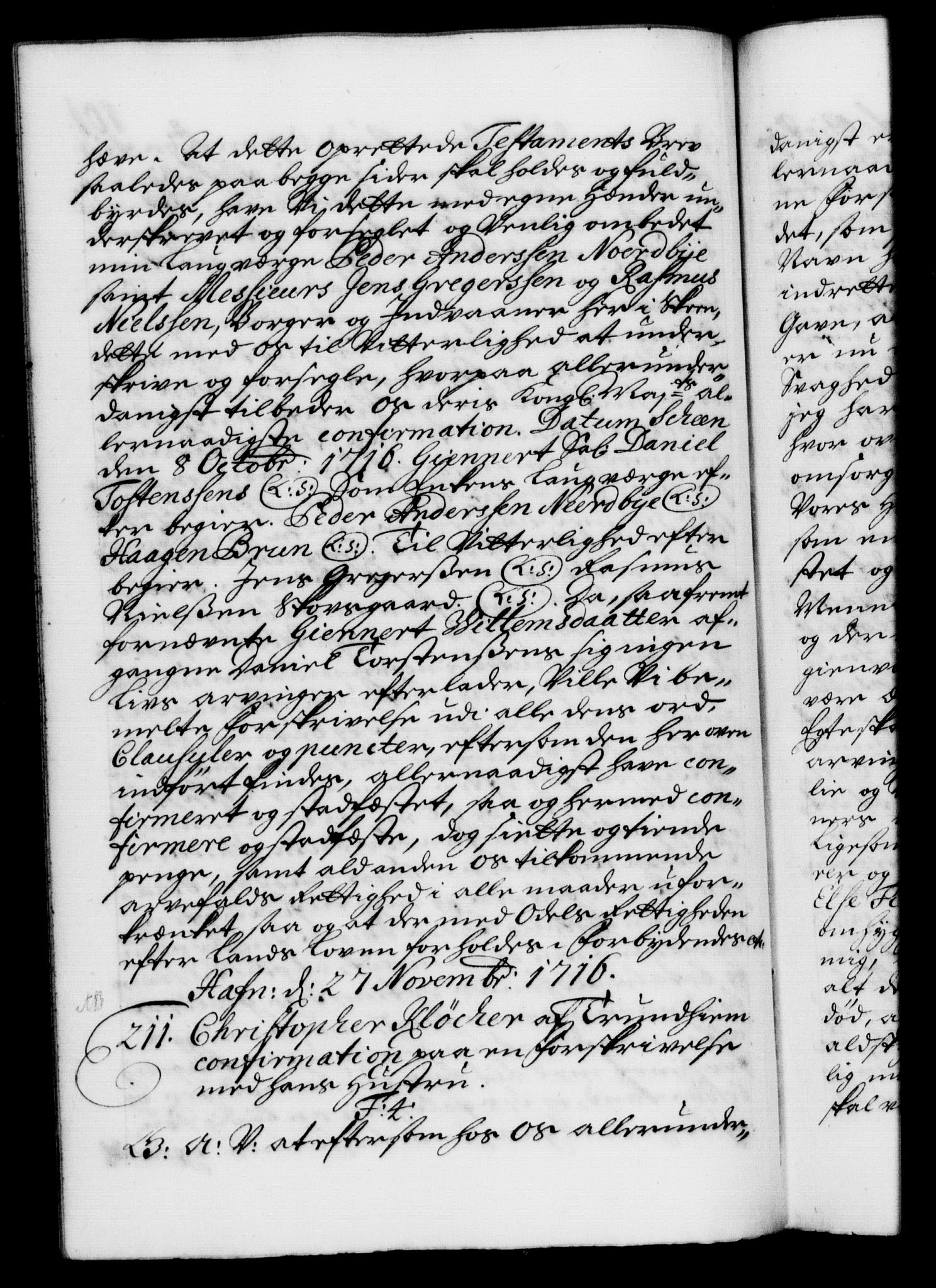 Danske Kanselli 1572-1799, AV/RA-EA-3023/F/Fc/Fca/Fcaa/L0022: Norske registre, 1716-1719, p. 101b