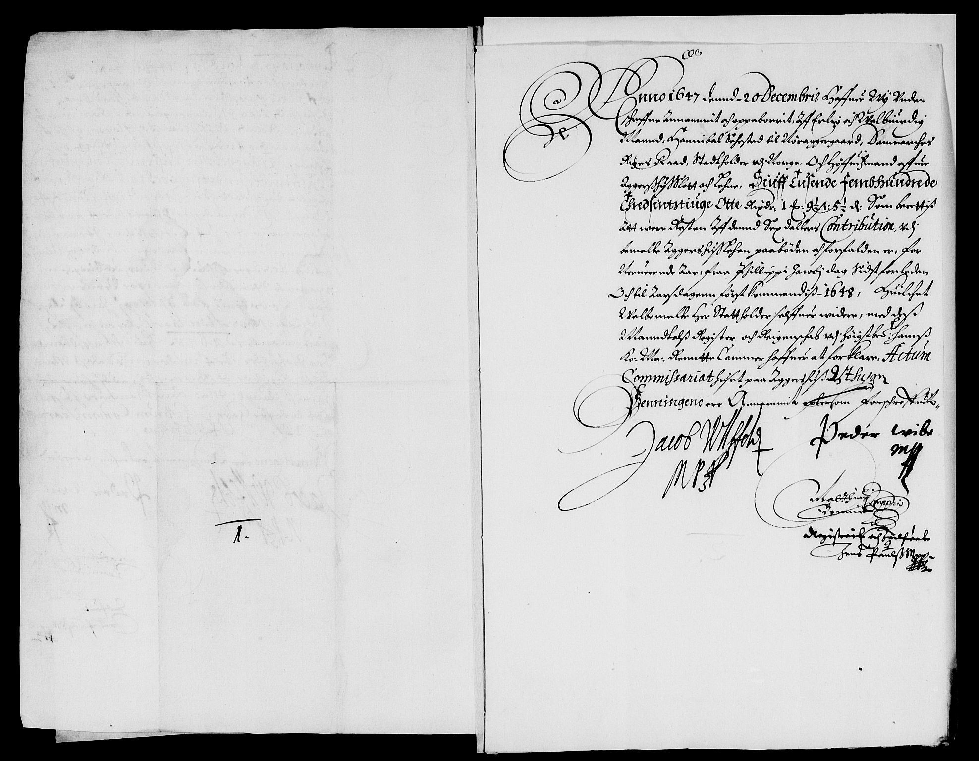 Rentekammeret inntil 1814, Reviderte regnskaper, Lensregnskaper, AV/RA-EA-5023/R/Rb/Rba/L0194: Akershus len, 1647-1648