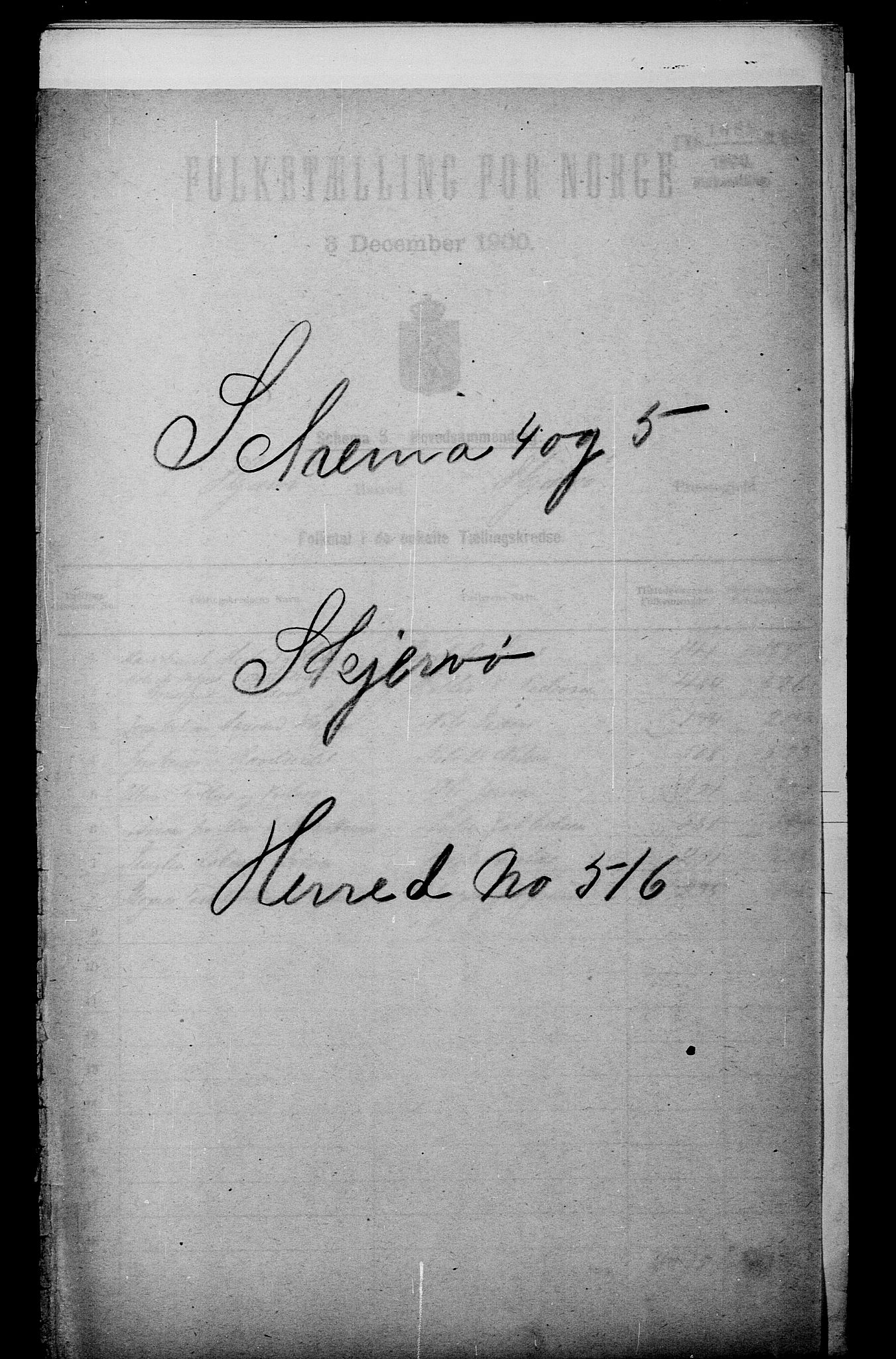SATØ, 1900 census for Skjervøy, 1900, p. 1