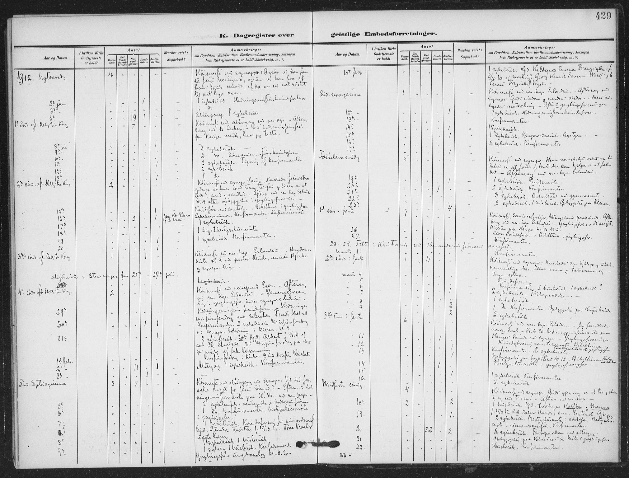 Skien kirkebøker, AV/SAKO-A-302/F/Fa/L0012: Parish register (official) no. 12, 1908-1914, p. 429