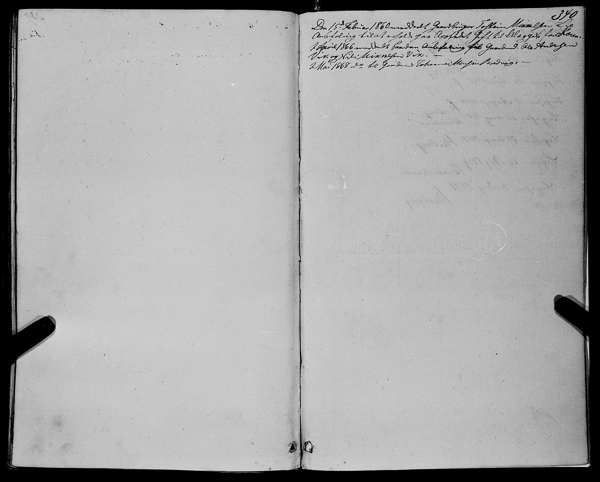 Manger sokneprestembete, SAB/A-76801/H/Haa: Parish register (official) no. A 7, 1860-1870, p. 340