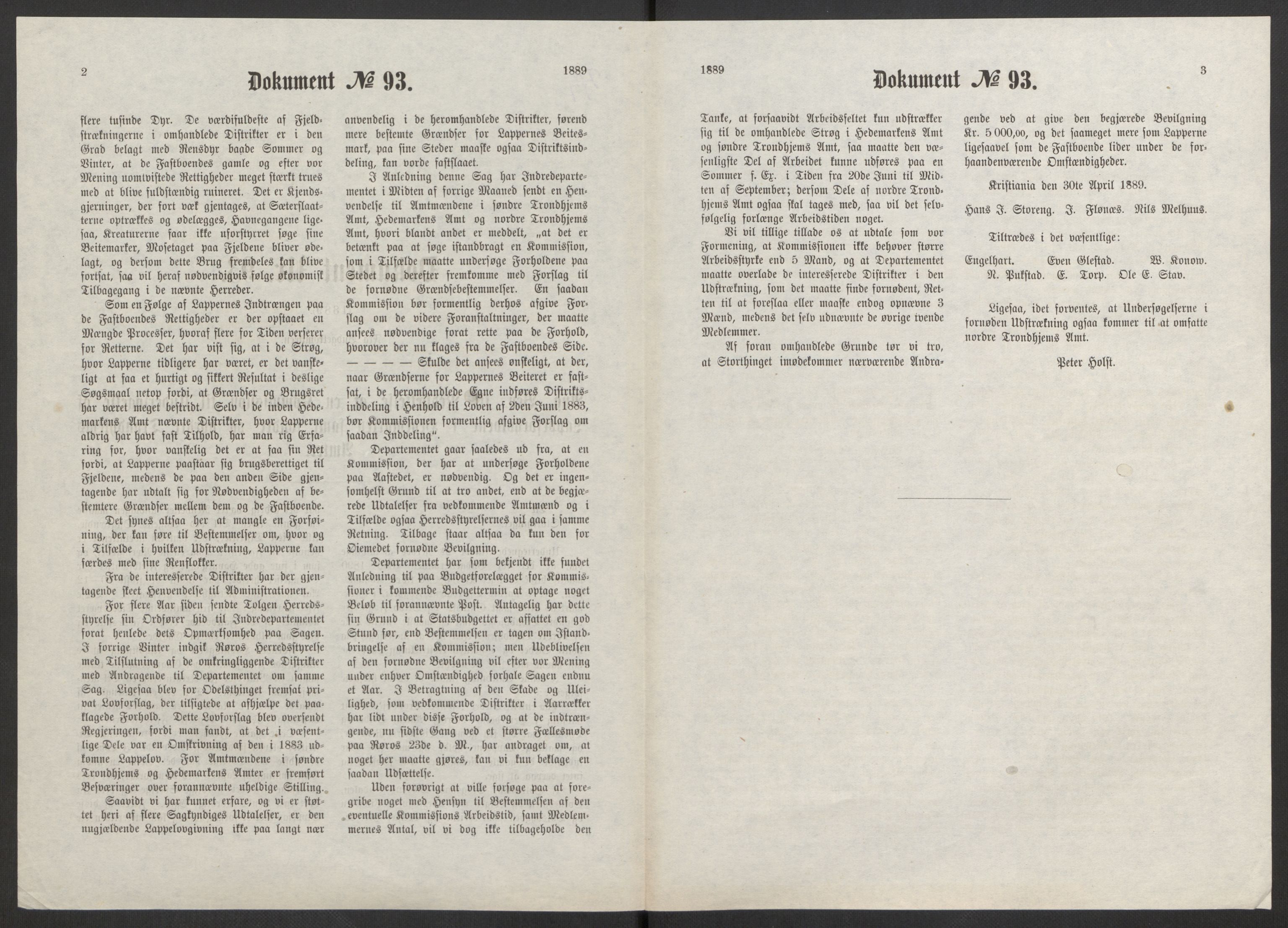 Landbruksdepartementet, Kontorer for reindrift og ferskvannsfiske, AV/RA-S-1247/2/E/Eb/L0014: Lappekommisjonen, 1885-1890, p. 594