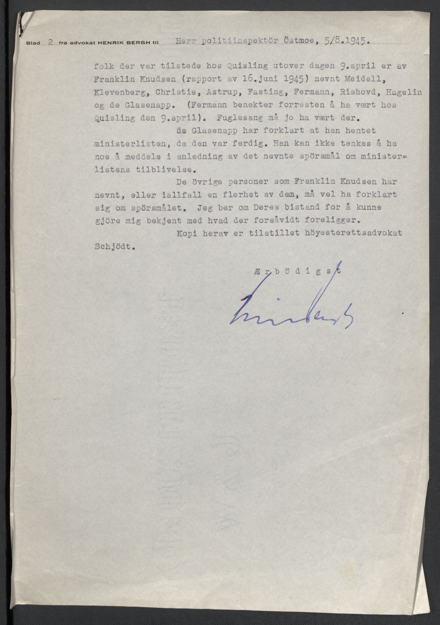 Landssvikarkivet, Oslo politikammer, AV/RA-S-3138-01/D/Da/L0003: Dnr. 29, 1945, p. 3585