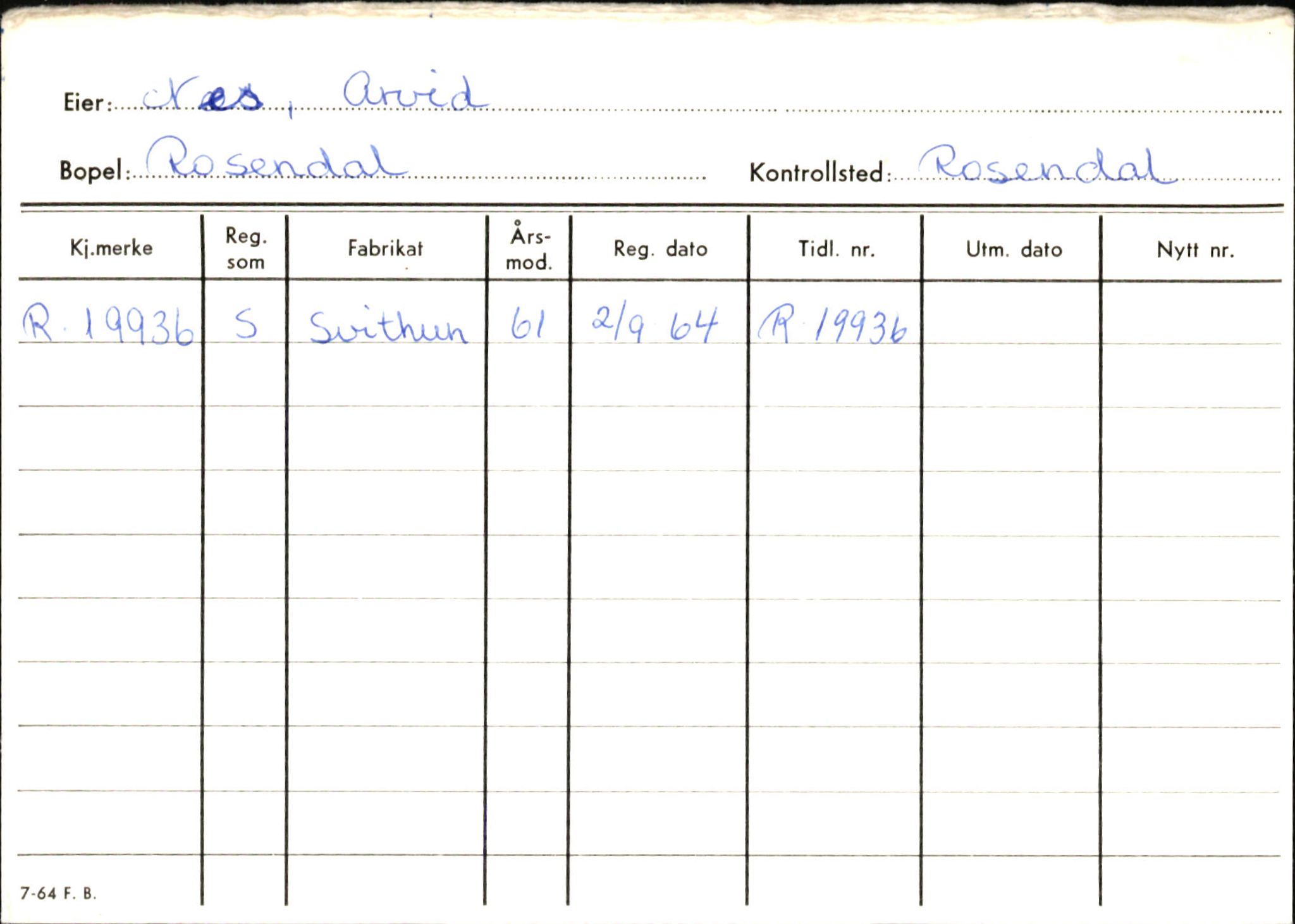 Statens vegvesen, Hordaland vegkontor, AV/SAB-A-5201/2/Ha/L0039: R-eierkort N, 1920-1971, p. 3